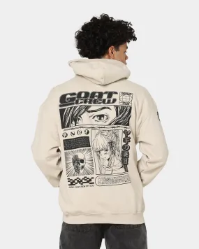 Goat Crew Harajuku Hoodie Sand DualVentilation Zippers nylon