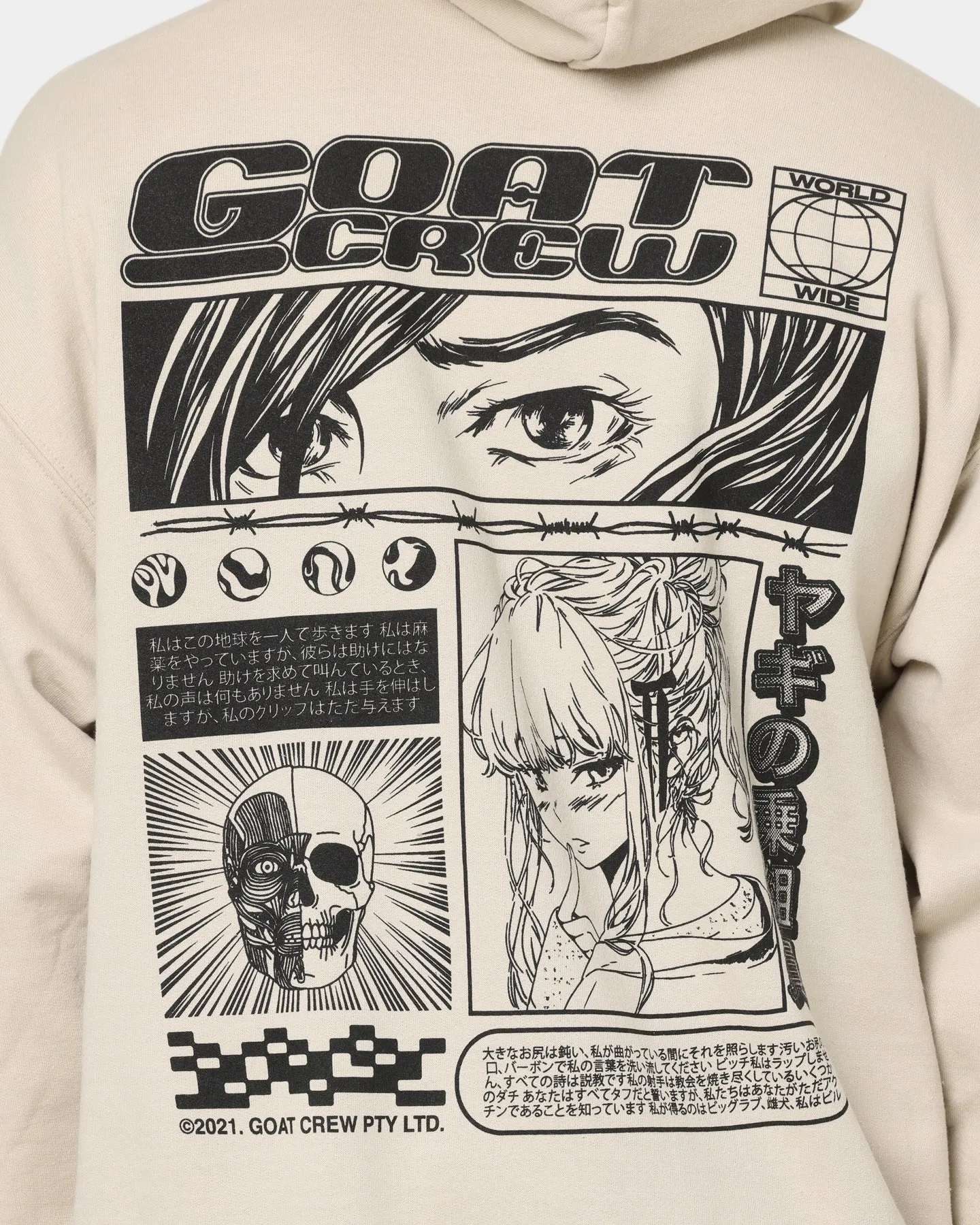 Sign Comfort Focused Design Goat Crew Harajuku Hoodie Sand