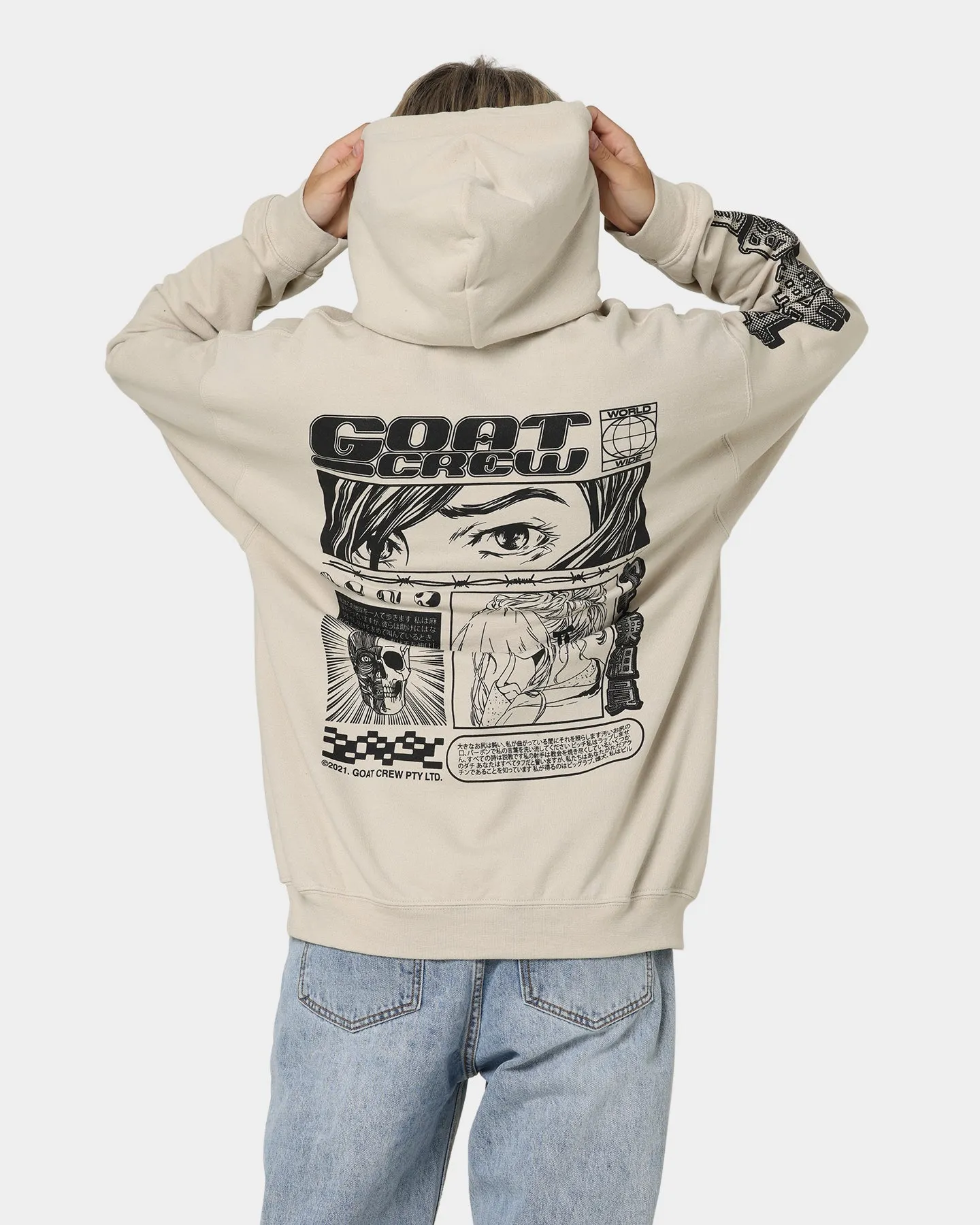 Goat Crew Harajuku Hoodie Sand Protect