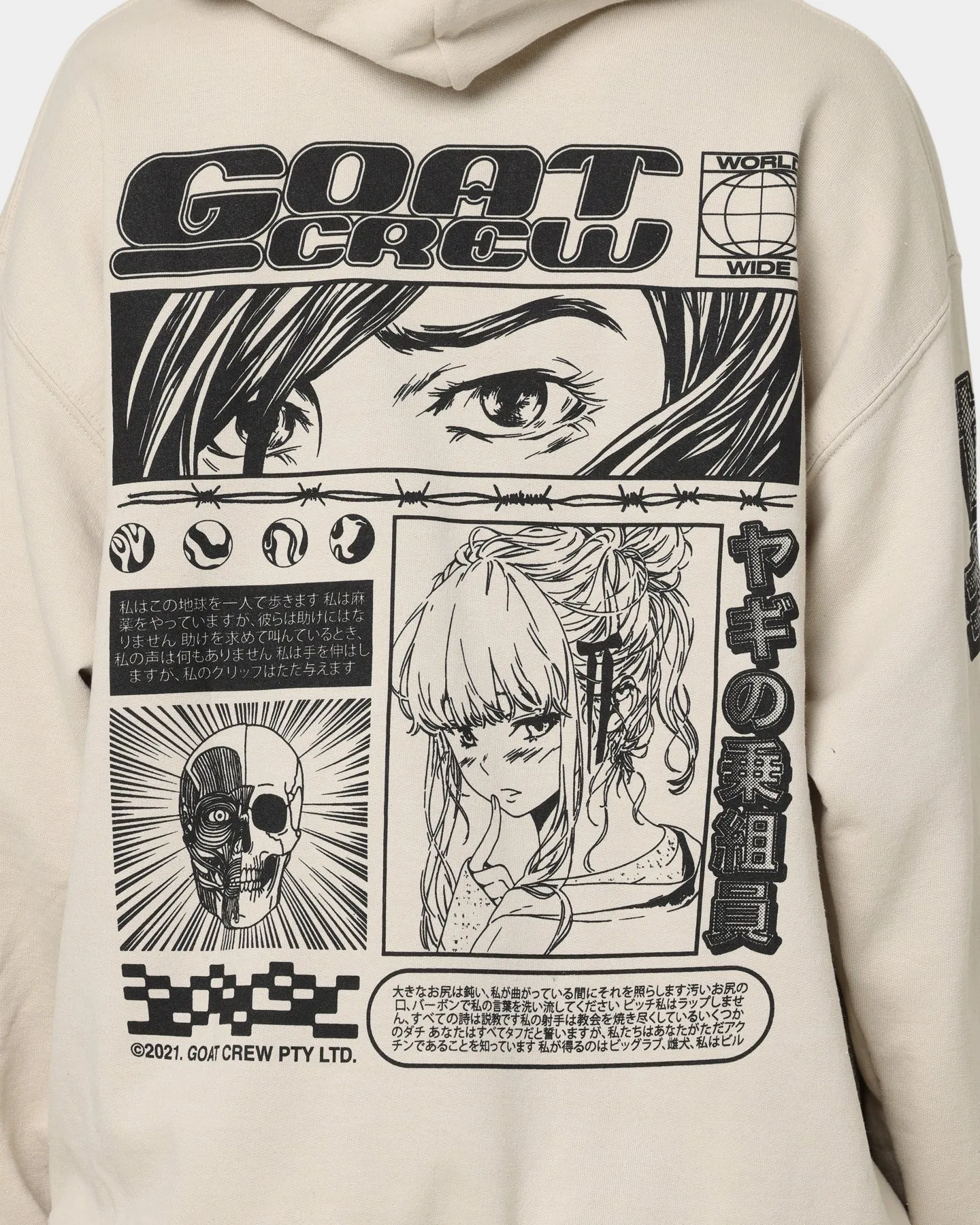 Goat Crew Harajuku Hoodie Sand All-Season Wear