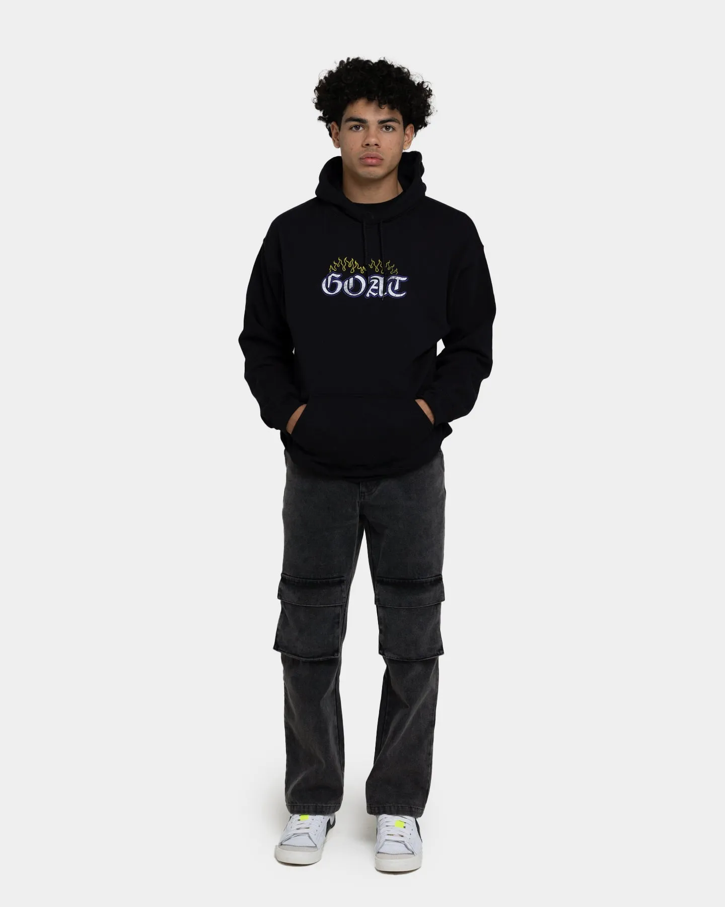 Goat Crew King Skeleton Hoodie Black Drop Hood Style Comfort Fit Silhouette