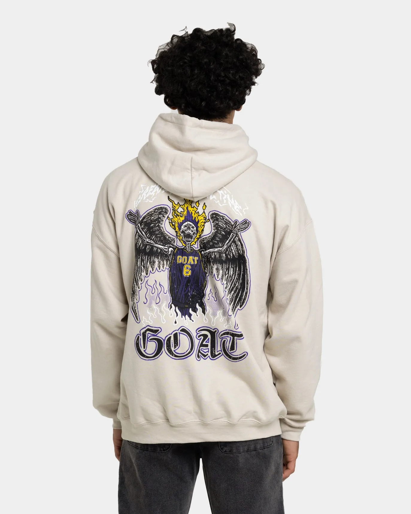 Indication Goat Crew King Skeleton Hoodie Sand