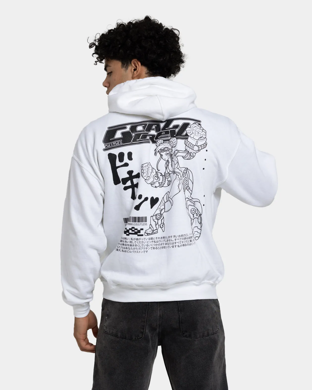 Friendship train journey Goat Crew Kyoto Hoodie White