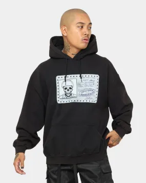 Goat Crew License Vintage Hoodie Black Wash Ventilated Back Softshell Outer Layer