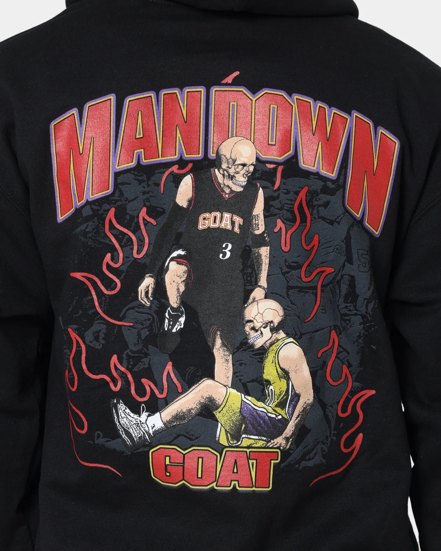 long sleeved Mirror Goat Crew Man Down Hoodie Black