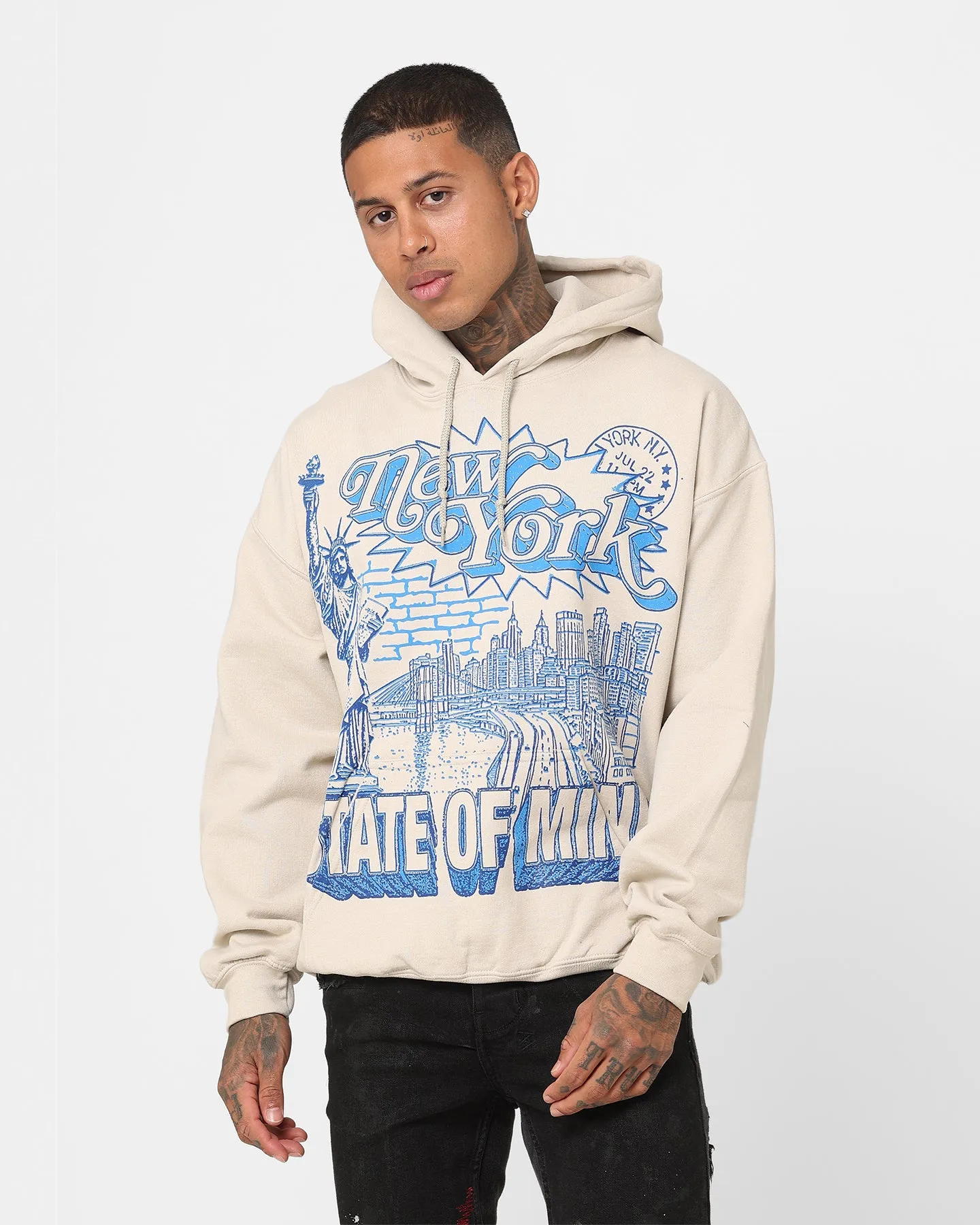 Goat Crew New York Mindset Hoodie Sand Storage Fantasize