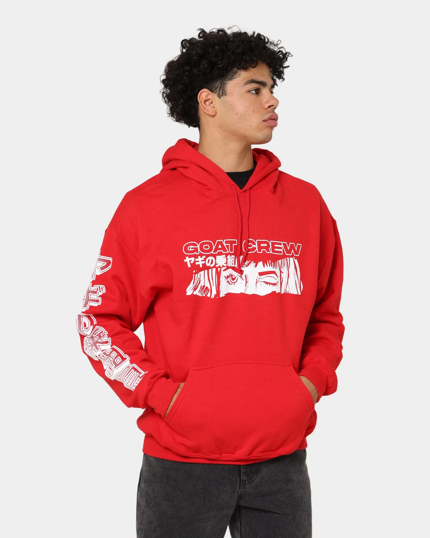 Goat Crew Niseko Hoodie Red suitable for sports games color - coordinating