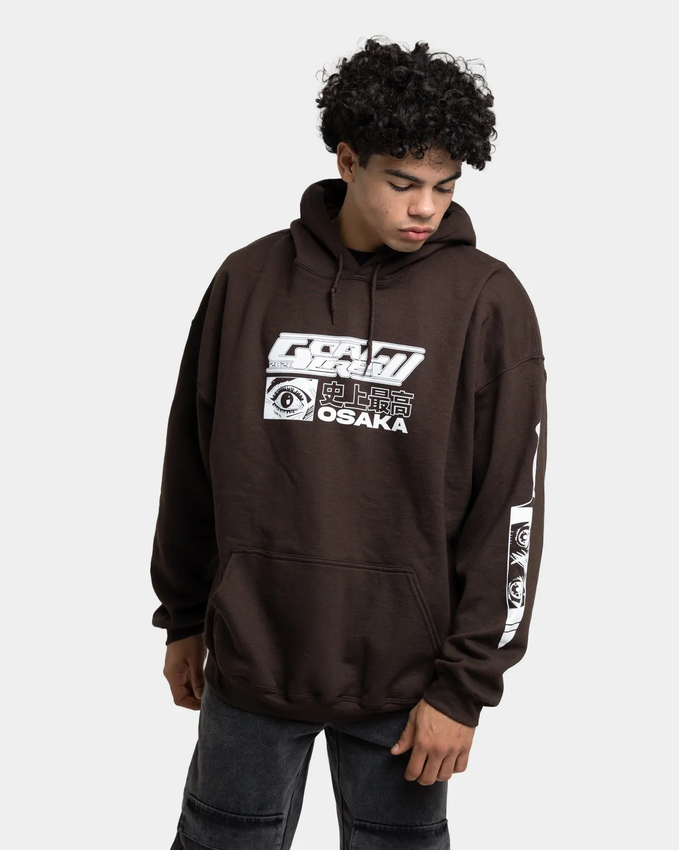 Goat Crew Osaka Hoodie Brown popular in Africa Wind Protection