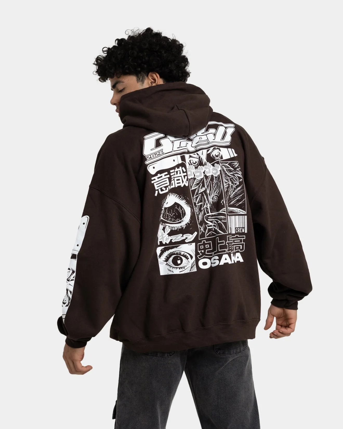 Goat Crew Osaka Hoodie Brown suitable for school uniforms