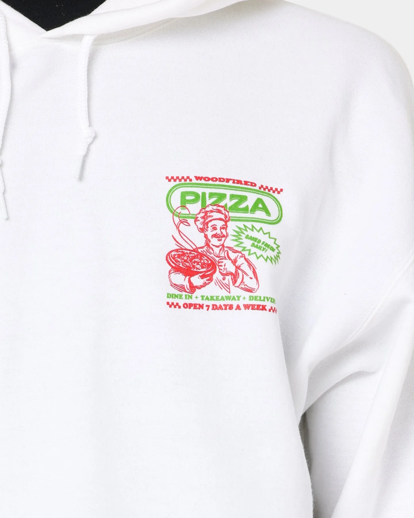 Investment Goat Crew Pizza Shop Hoodie White