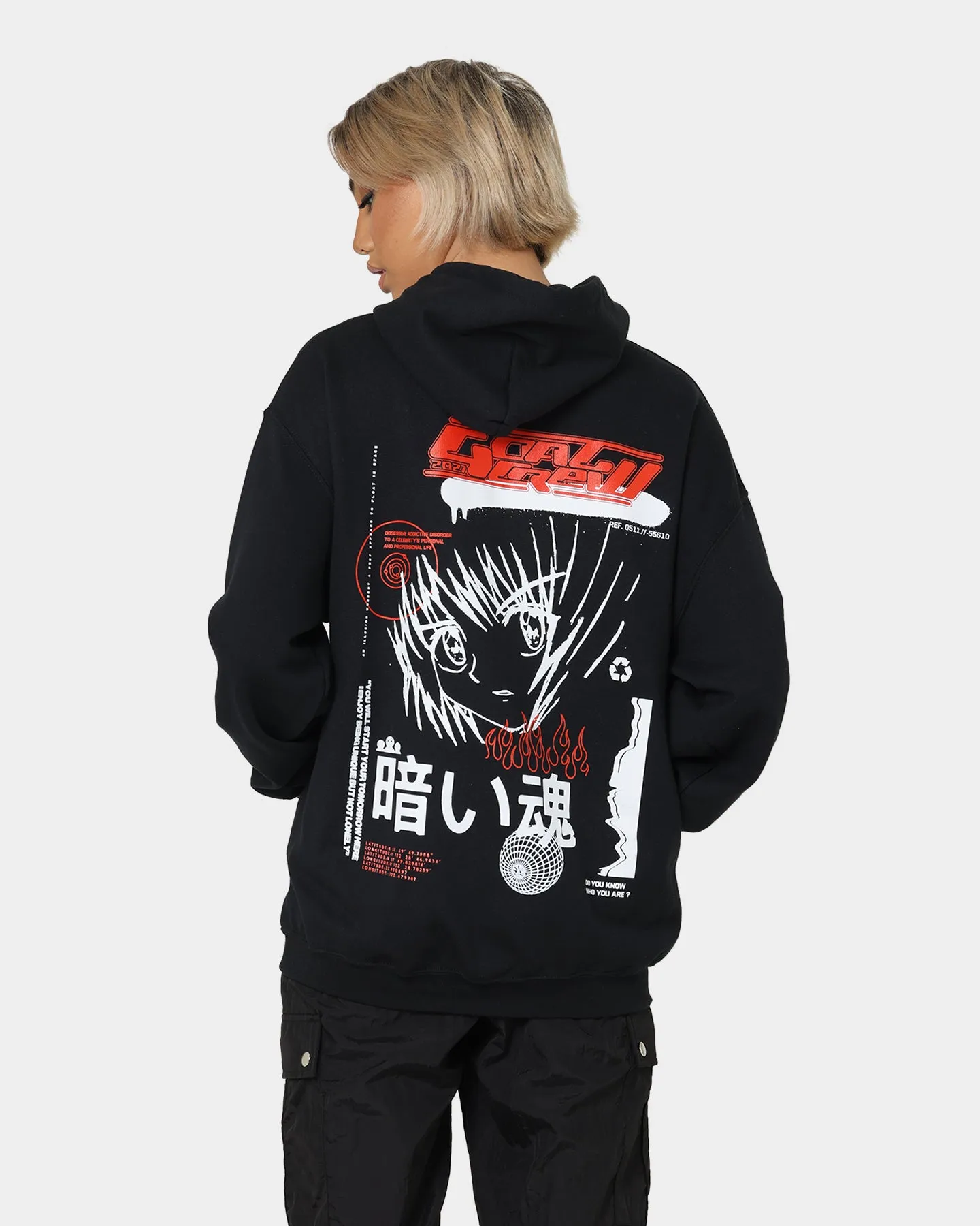 Hook and loop fasteners Hope Goat Crew Sapporo Hoodie Black