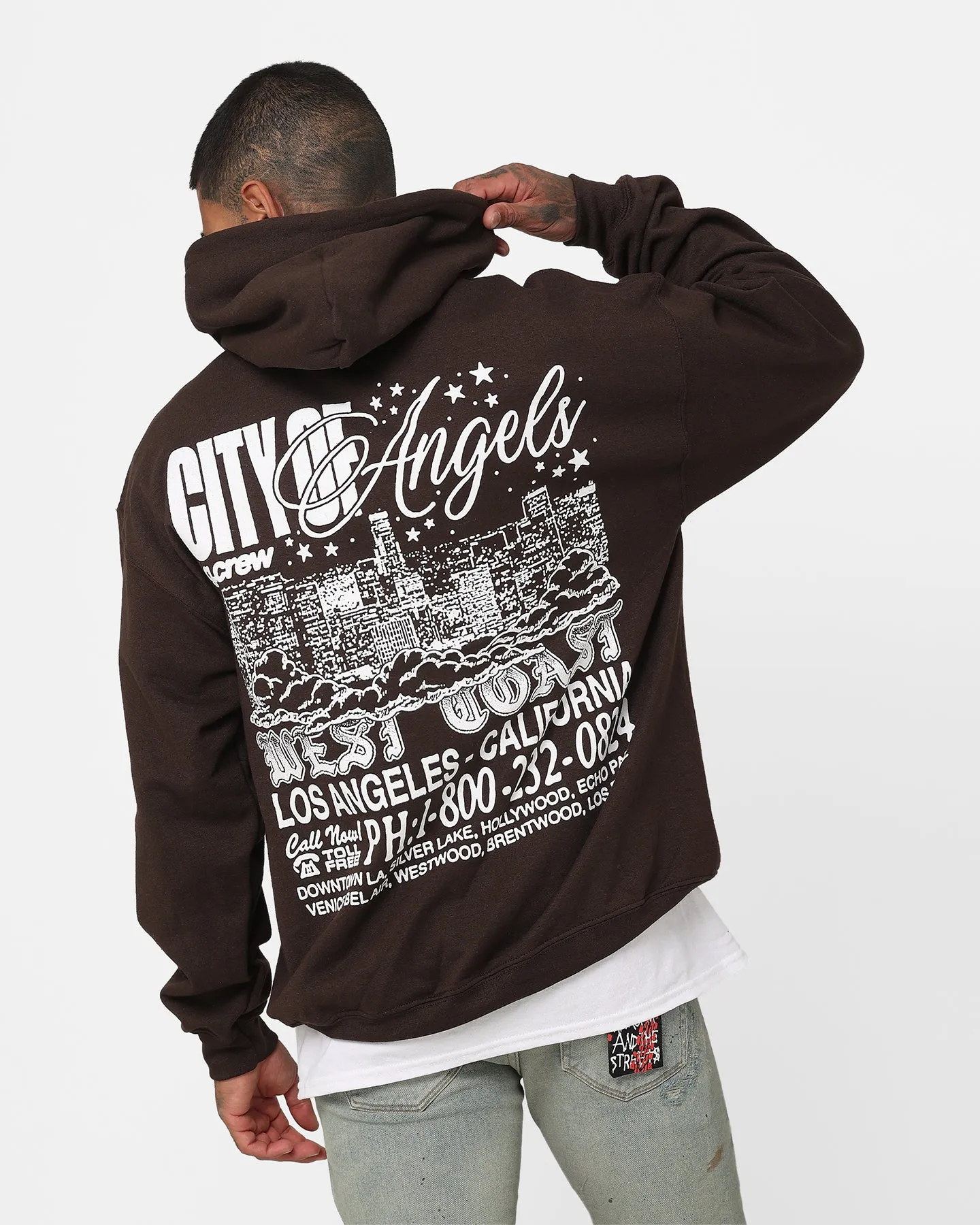 Goat Crew The City Of Angels Hoodie Brown Rugged Layering
