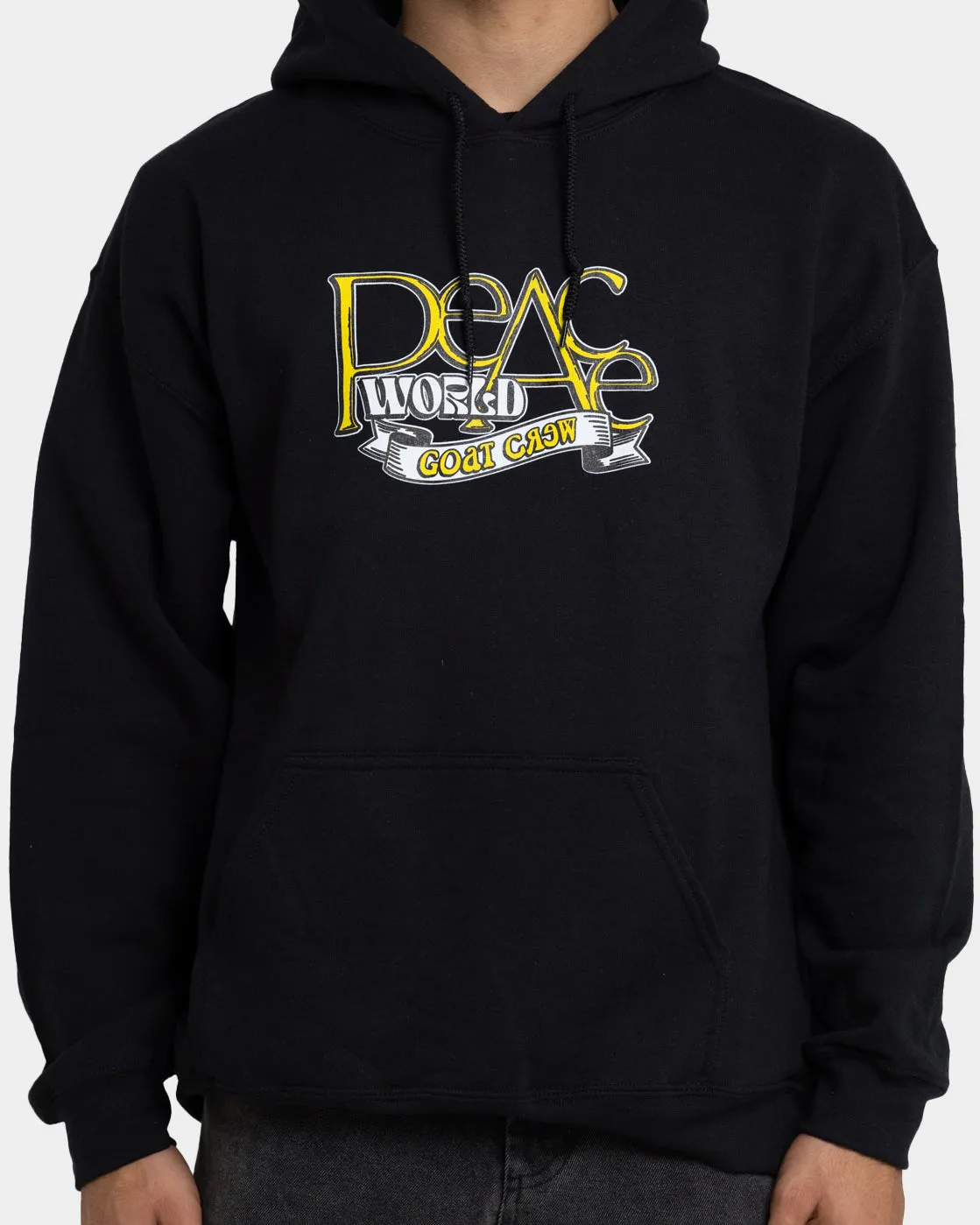 Goat Crew World Peace Hoodie Black Swim