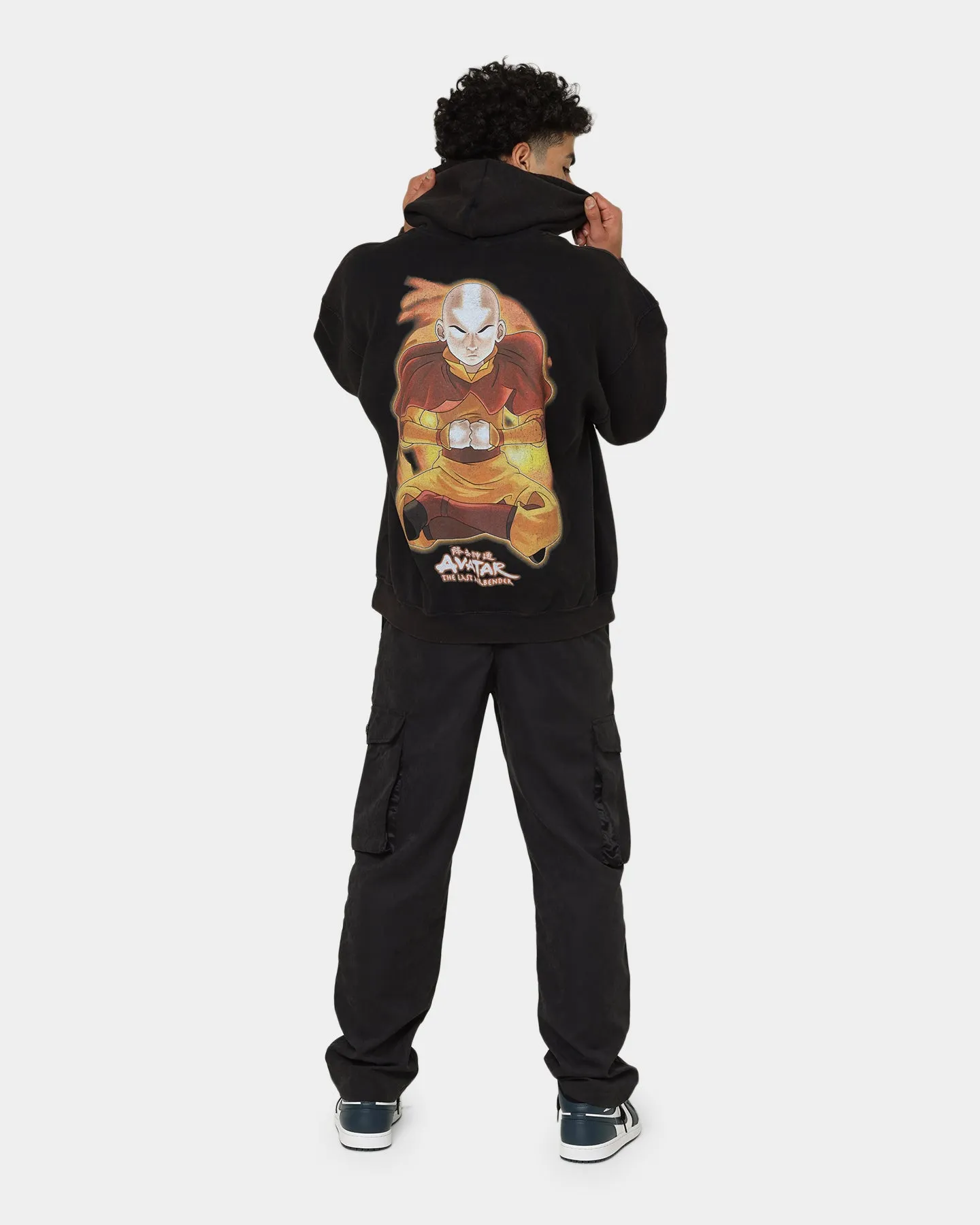 Propose Goat Crew X Avatar: Aang Fire Vintage Hoodie Washed Black