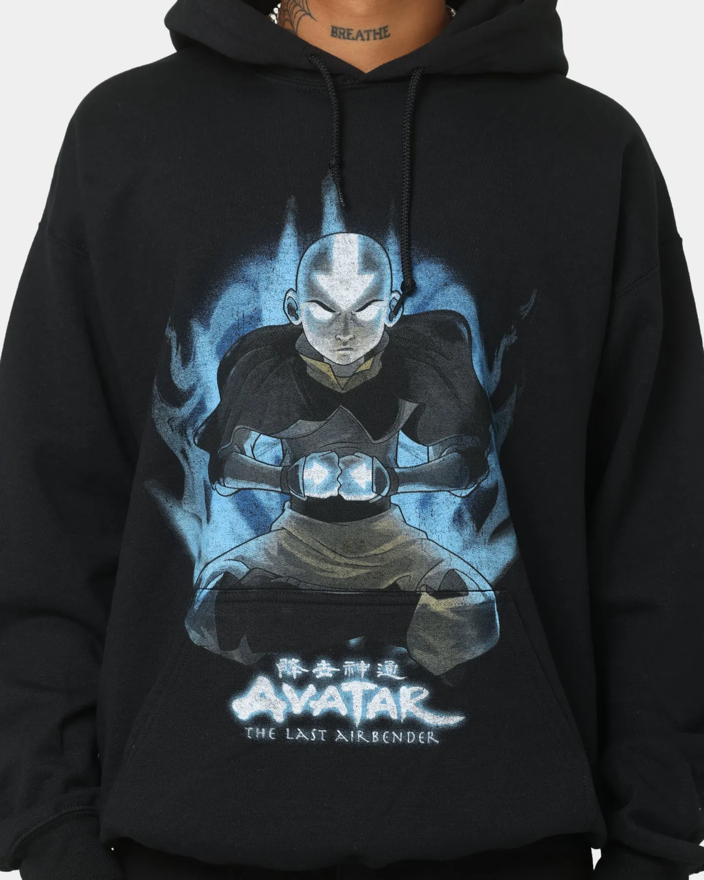 futuristic Compact Storage Goat Crew x Avatar: The Last Airbender Vintage Hoodie Black Wash