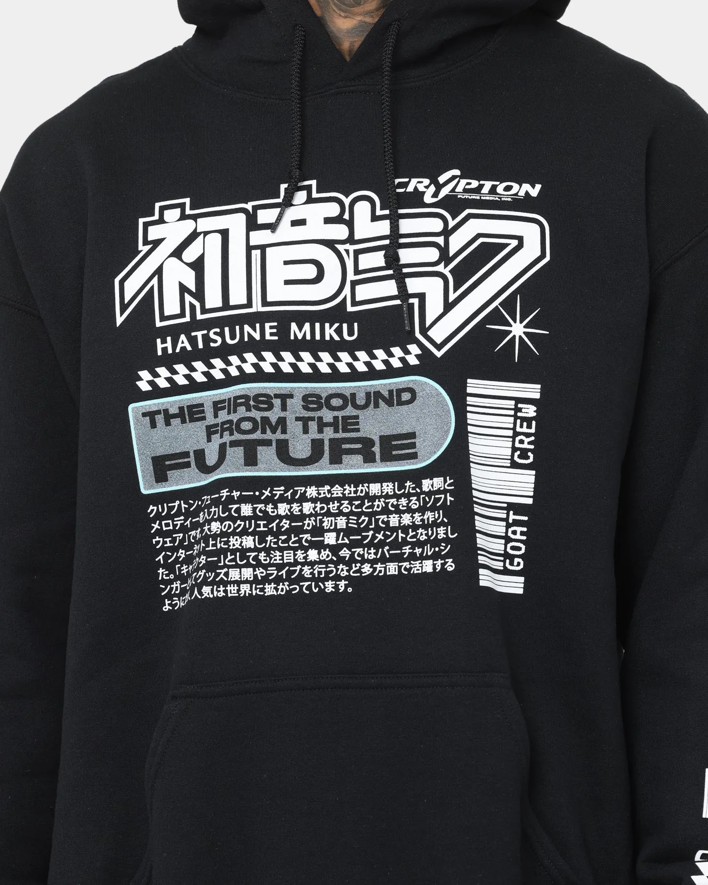 Rain Safe Goat Crew X Hatsune Miku Future Sound Hoodie Black