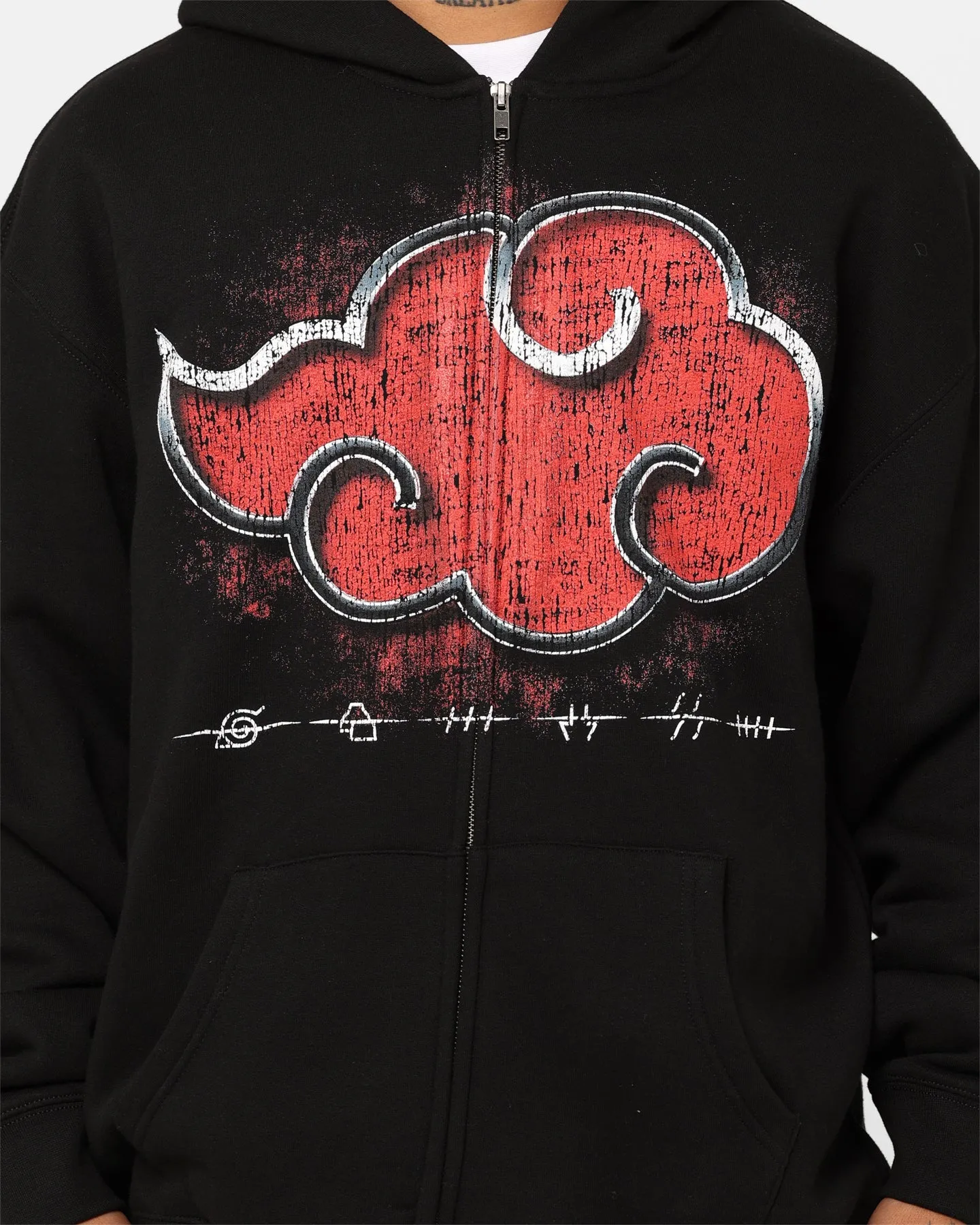 Overcome Spectacles Goat Crew X Naruto Akatsuki Zip Hoodie Black