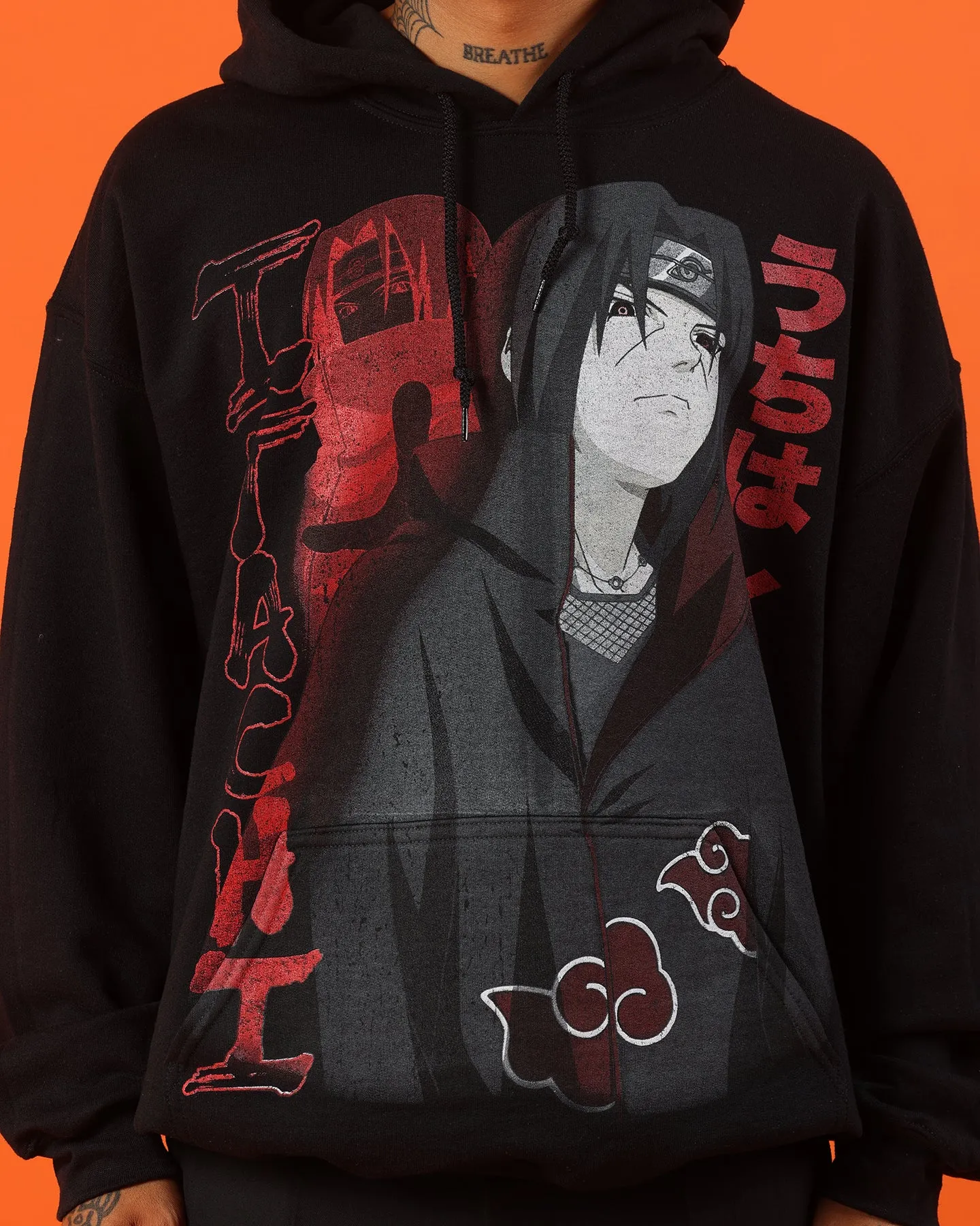 Goat Crew X Naruto Itachi Hoodie Black Seamless Integration