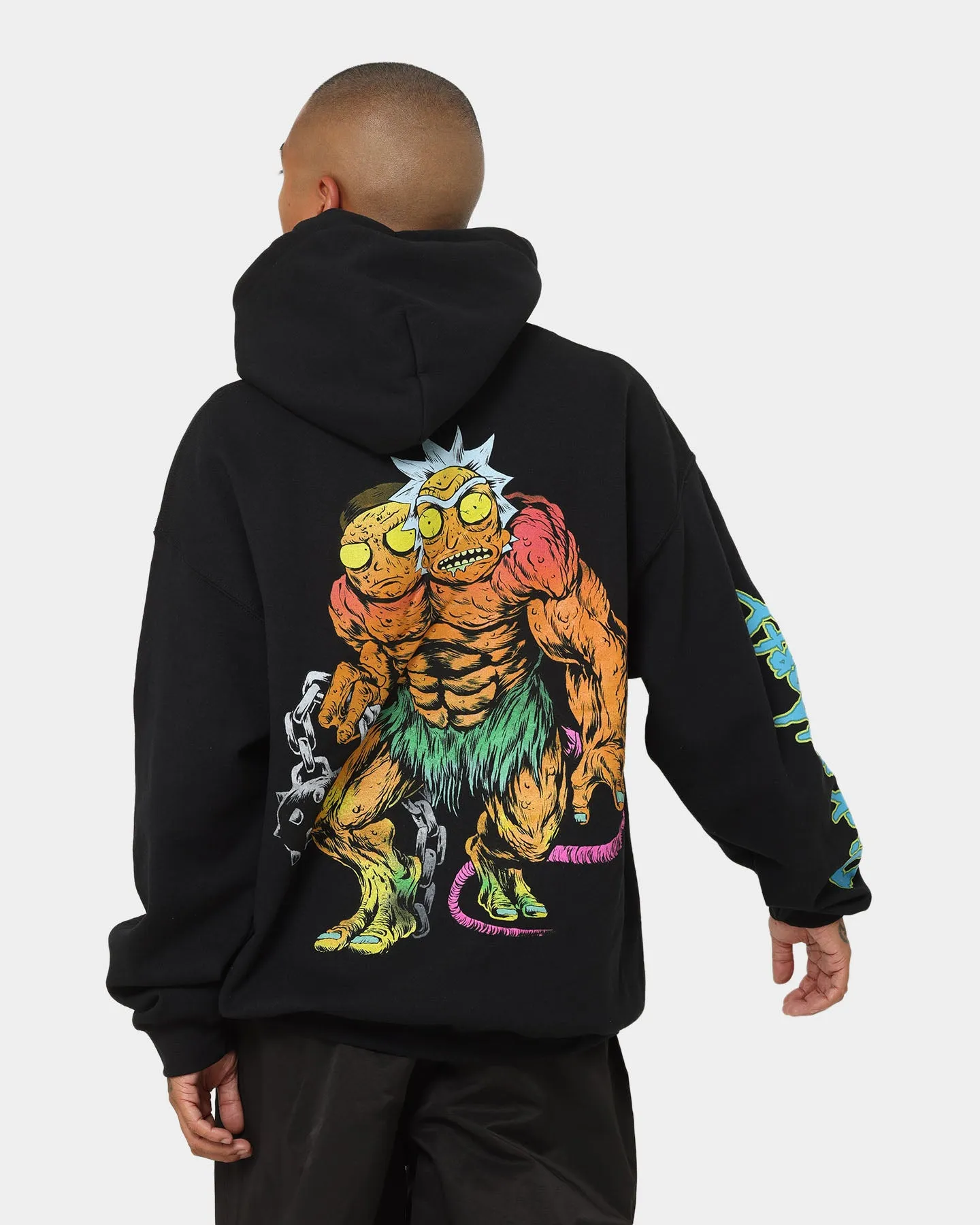 Goat Crew X Rick And Morty Beast Hoodie Black Weather Ease Winter Layers