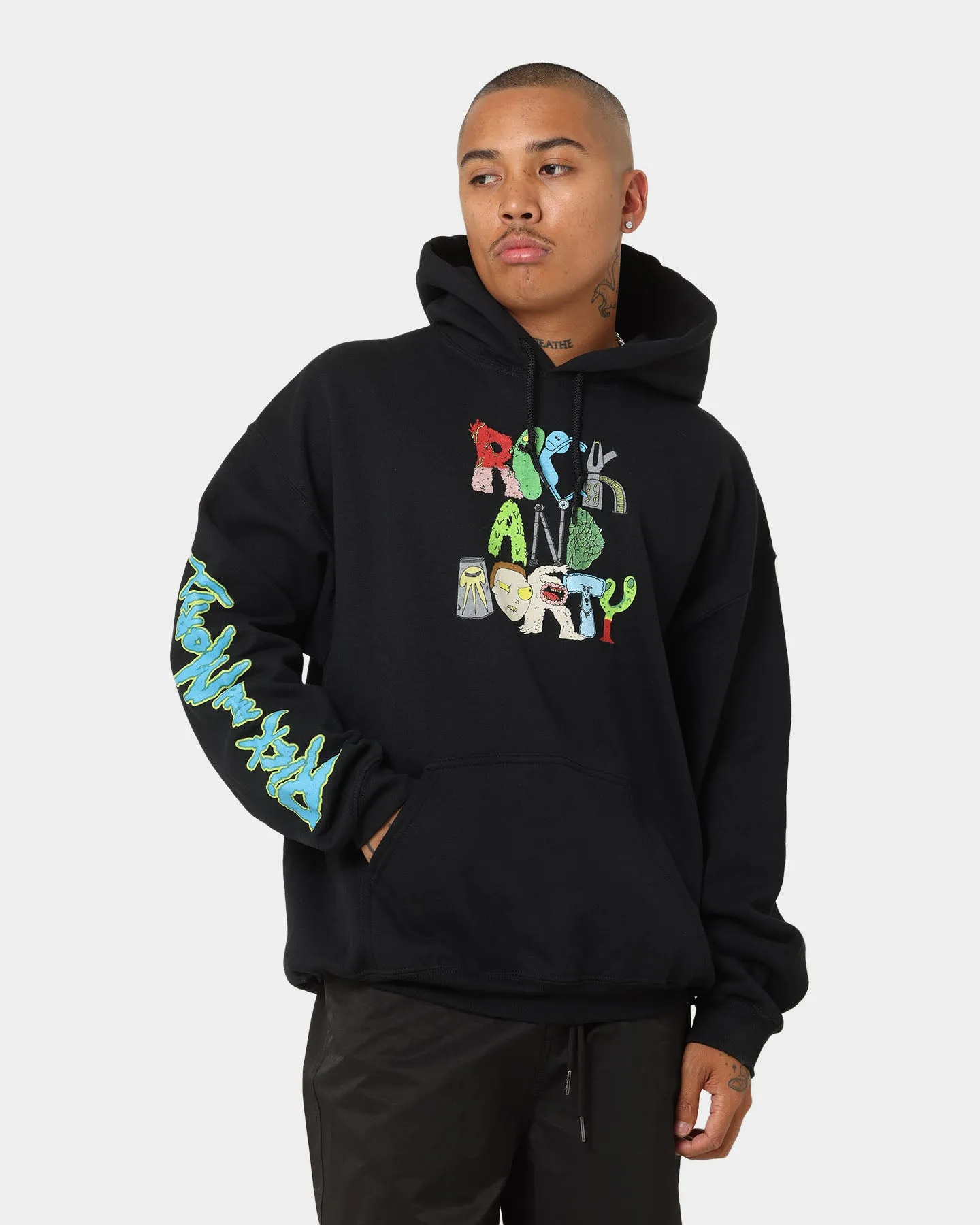 Build Goat Crew X Rick And Morty Beast Hoodie Black