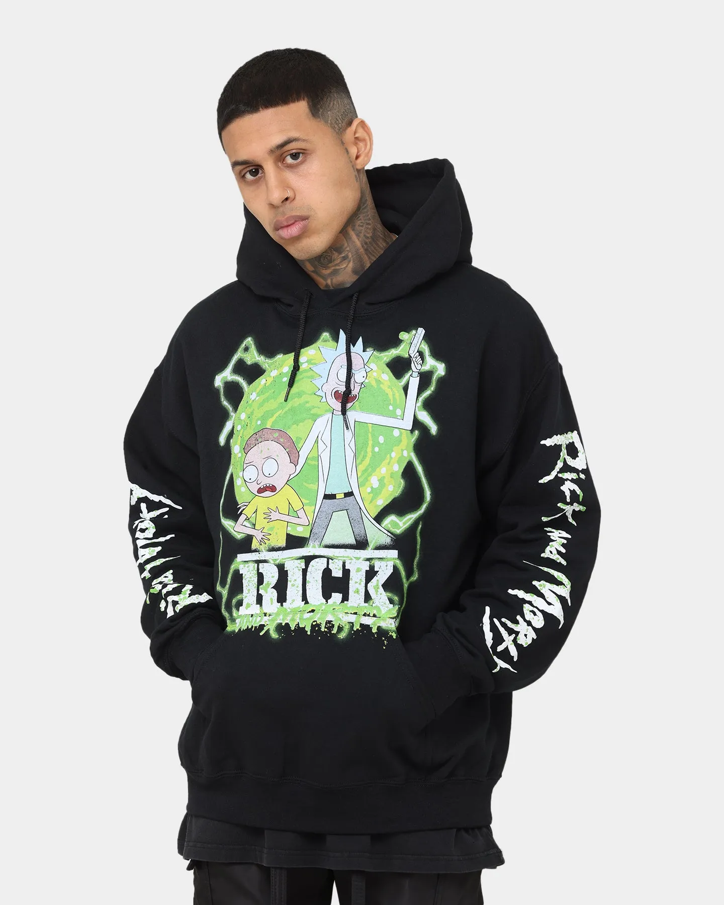 Goat Crew X Rick And Morty Portal Hoodie Black traveler