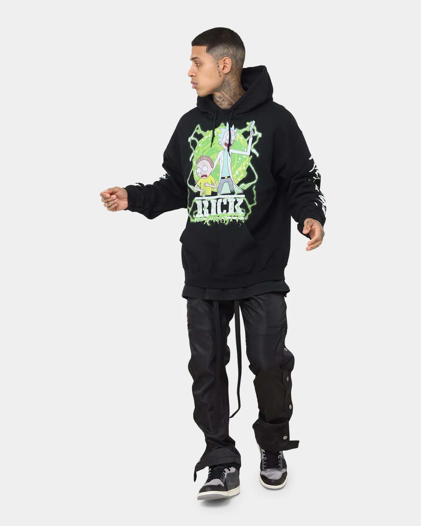 Goat Crew X Rick And Morty Portal Hoodie Black Bicycle All Day Comfort