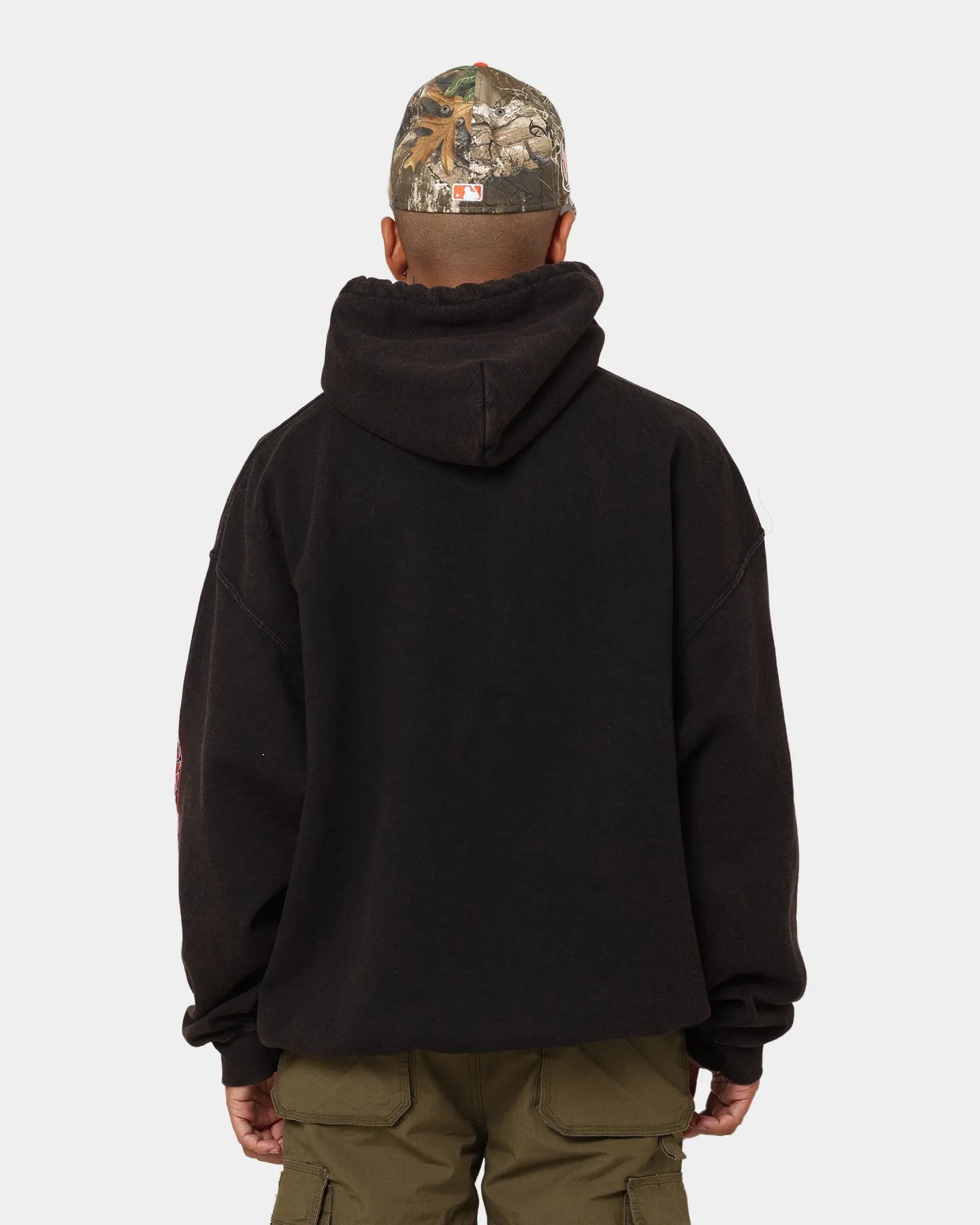 Goat Crew X South Park Satan Vintage Hoodie Black Wash Aid Collapsible Hood Structure