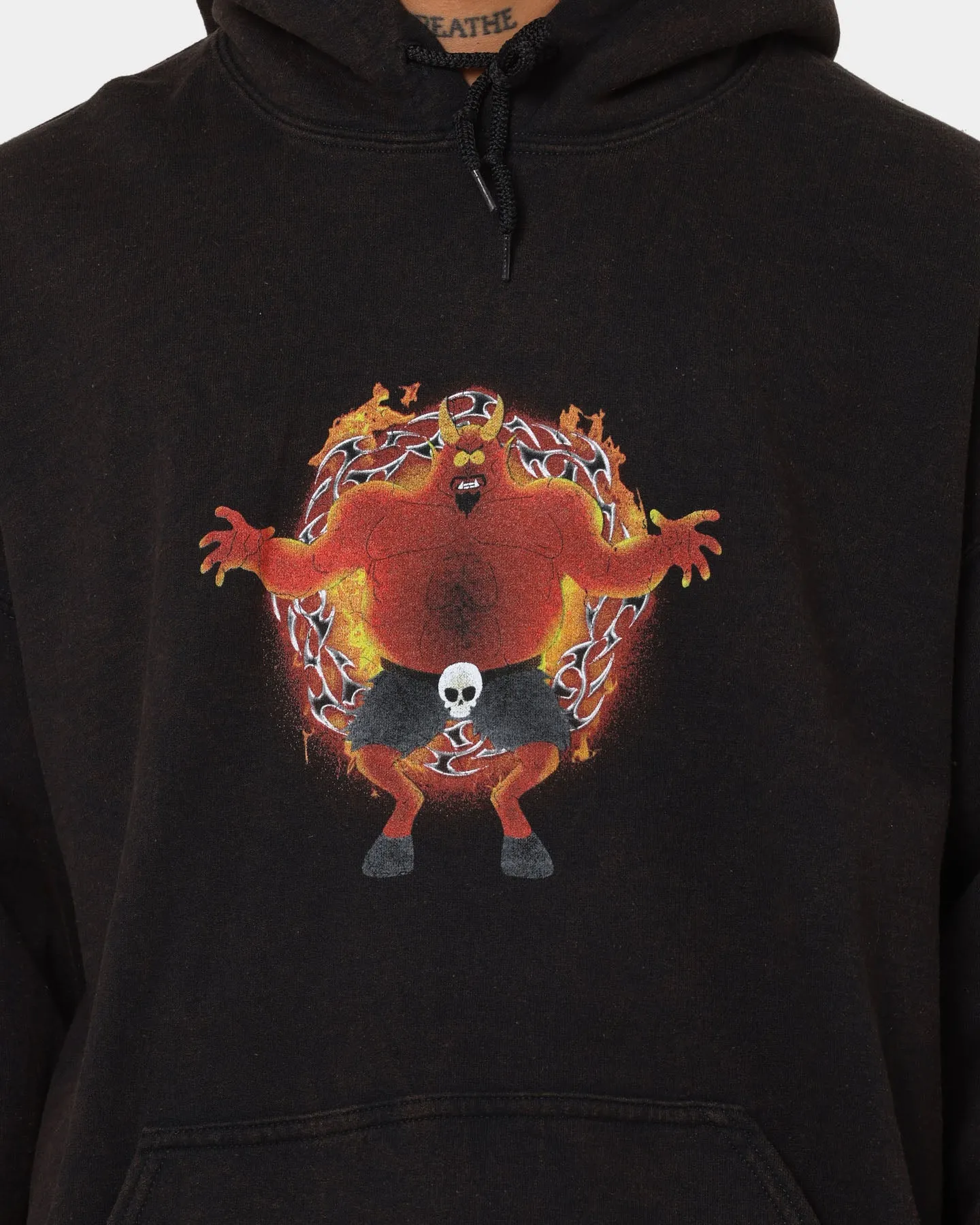 Weekend Vibe Goat Crew X South Park Satan Vintage Hoodie Black Wash