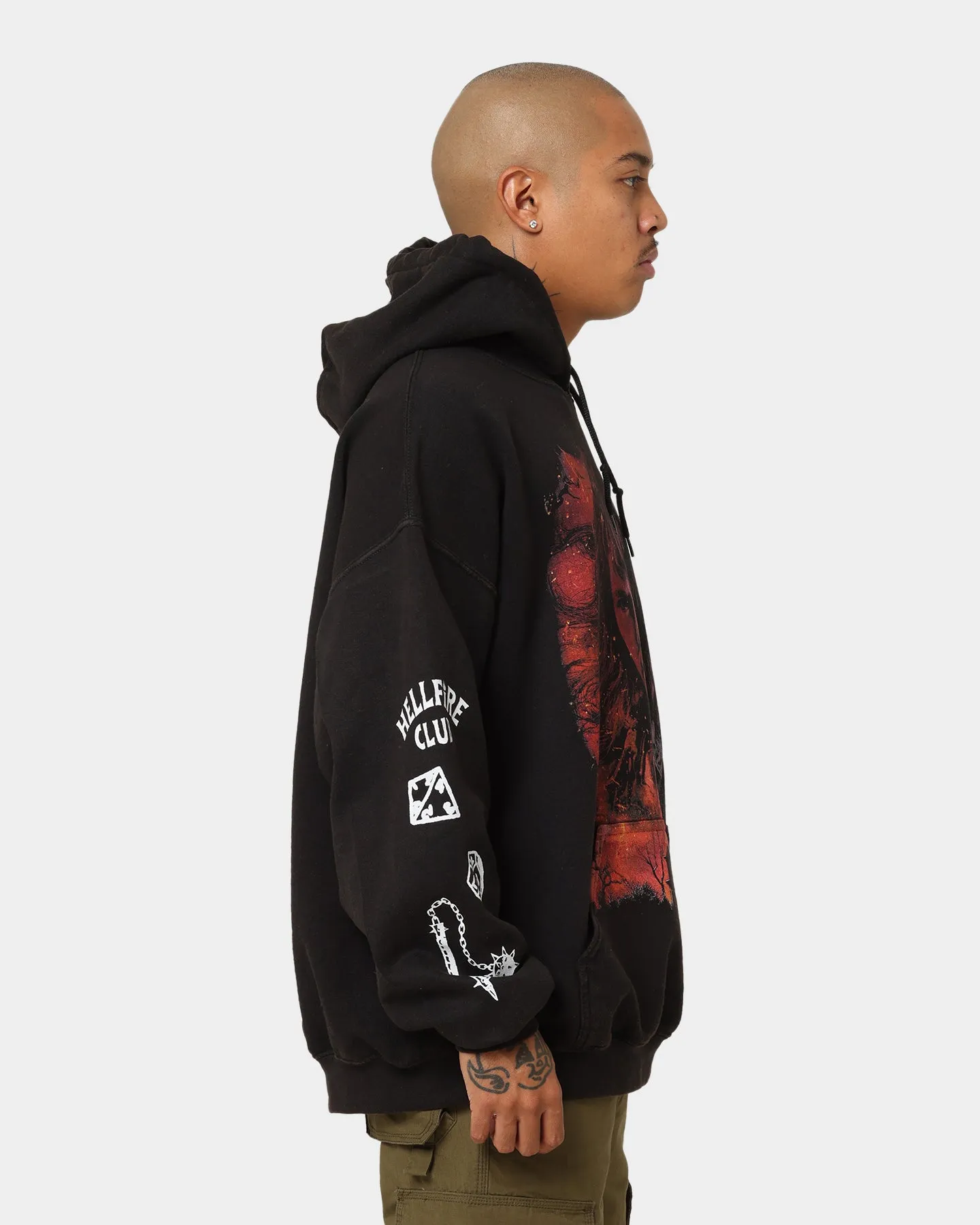 Goat Crew X Stranger Things Eddie Vintage Hoodie Black Wash Visa Custom - made