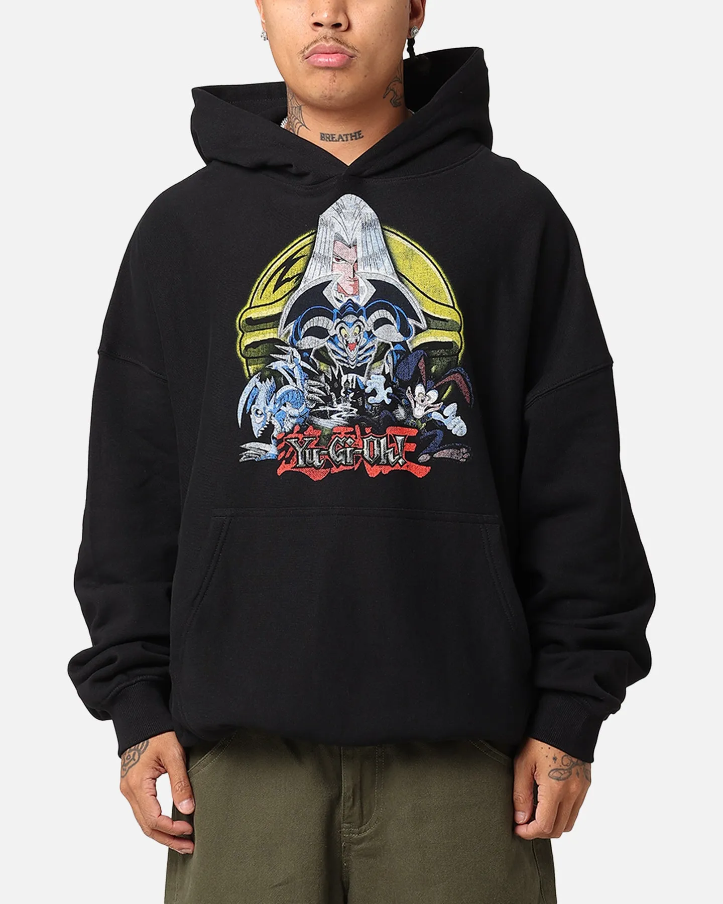 Non Bulky Silhouette Formula Goat Crew X Yu-Gi-Oh! Pegasus Premium Hoodie Black
