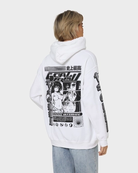 Wind Friendly Goat Crew Anime Hoodie White