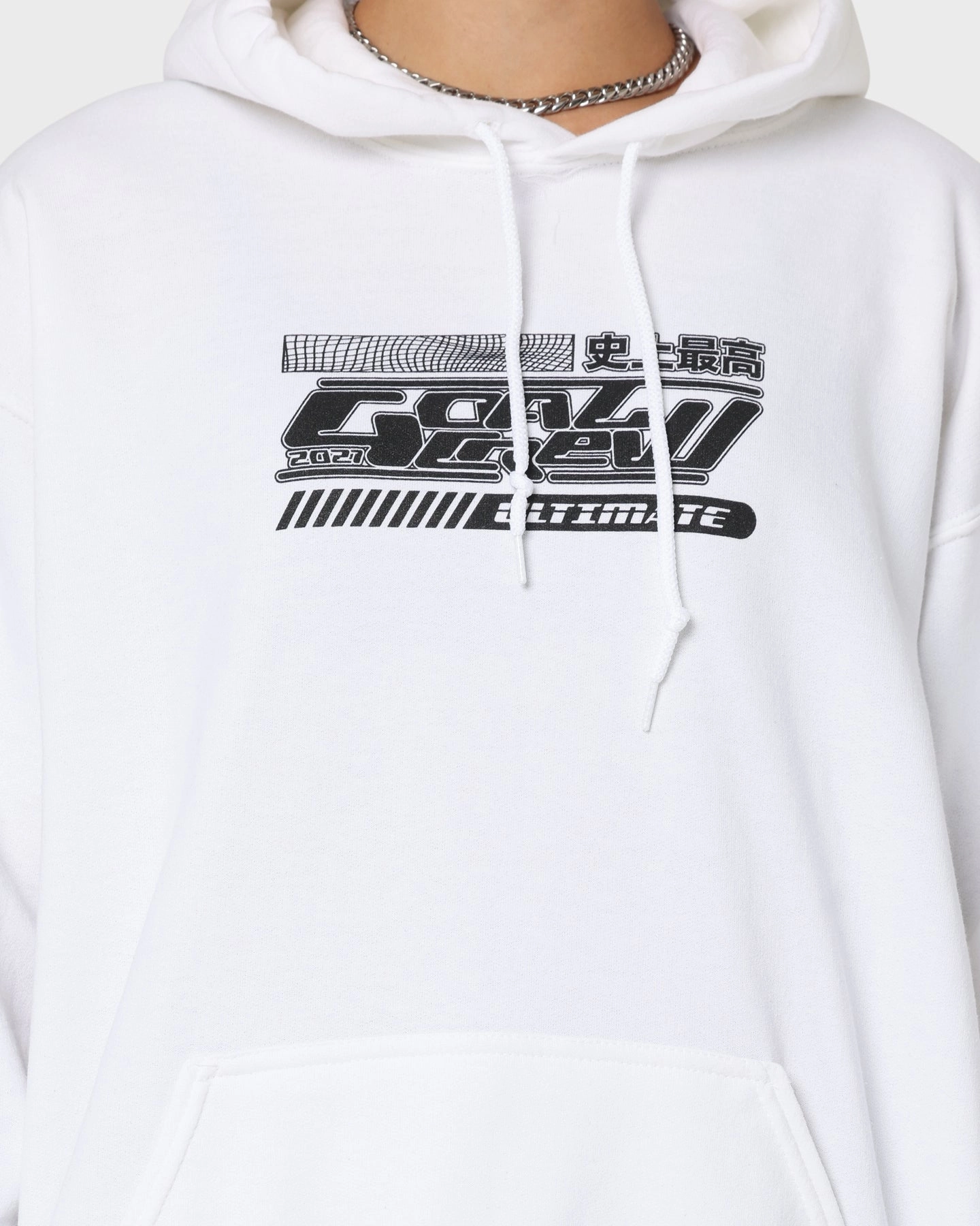 Panama Goat Crew Anime Hoodie White