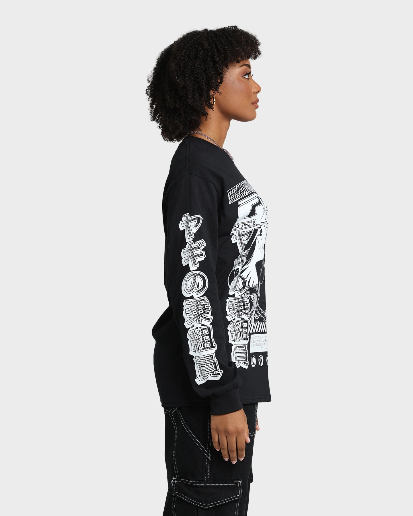 Goat Crew Anime Long Sleeve T-Shirt Black Timeless Design