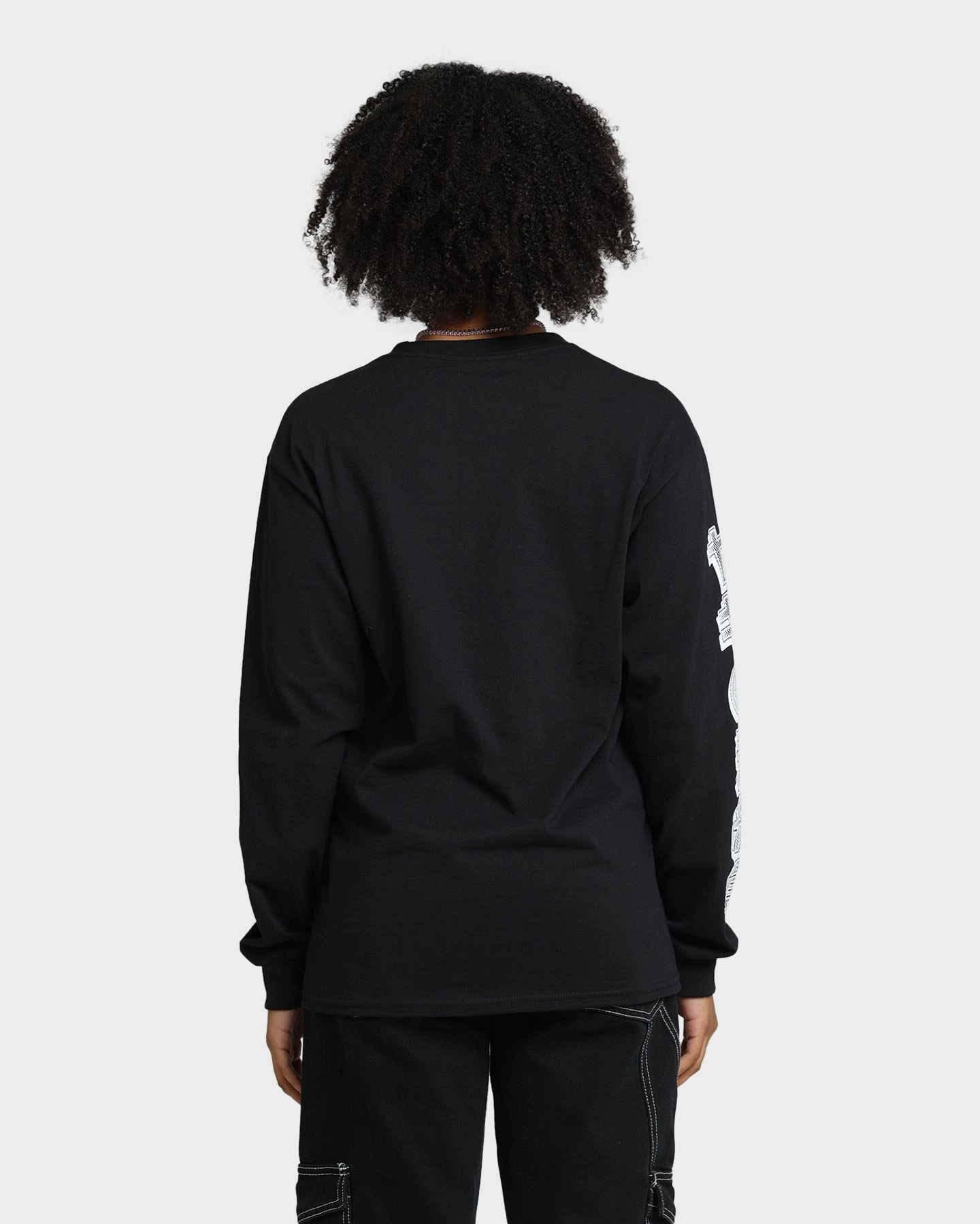 Goat Crew Anime Long Sleeve T-Shirt Black Perfect Wear Scoop neck femininity