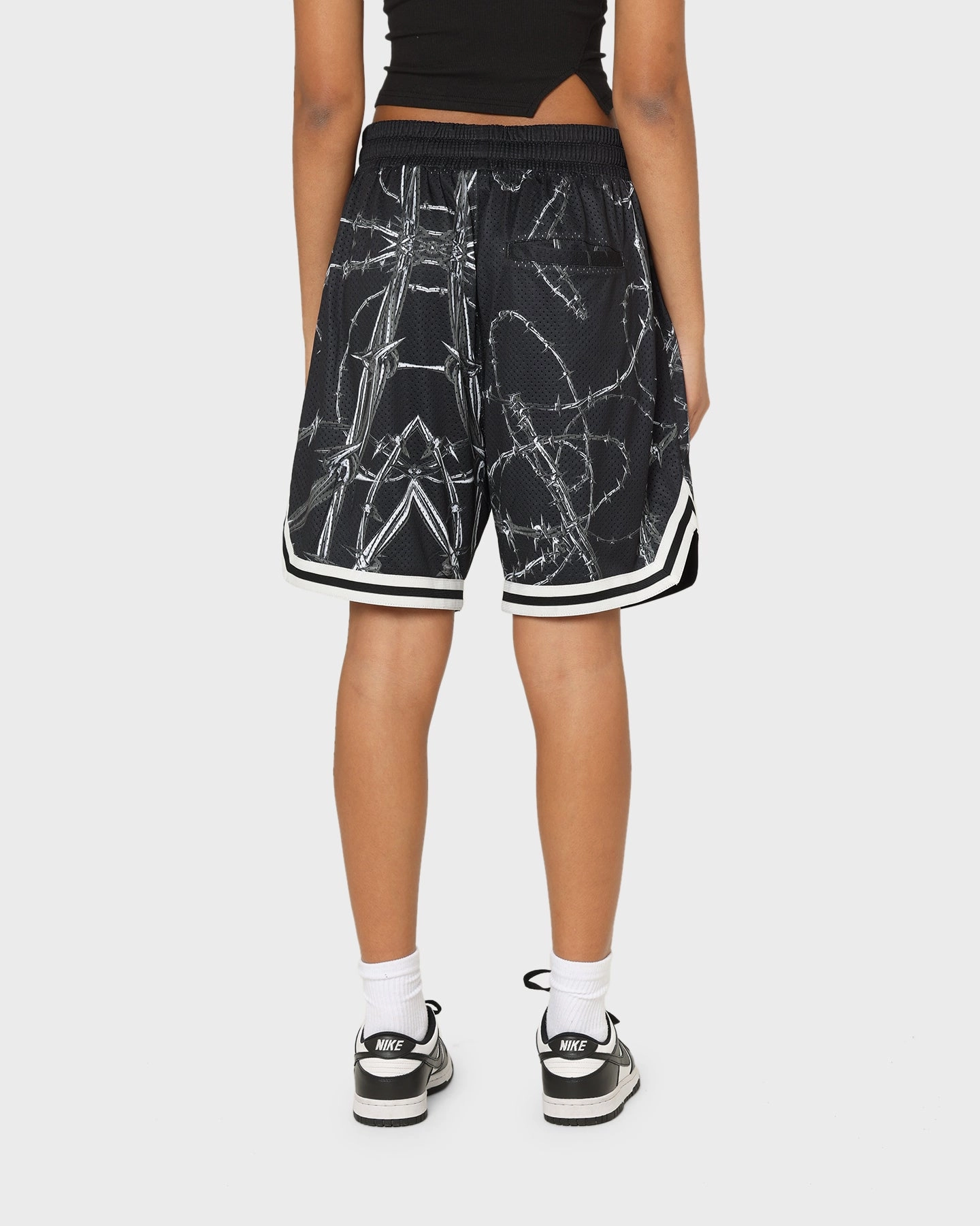 sunglasses Goat Crew Barbed Wire Shorts Black/White