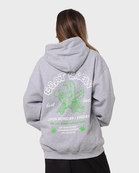 Goat Crew Best Buds Hoodie Grey Checkered Faux Fur