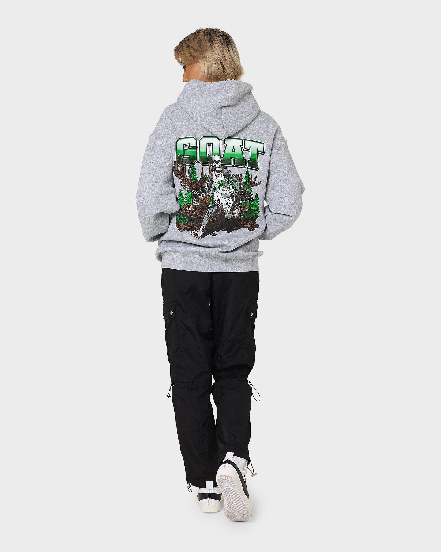 spring season Goat Crew Buck Hunter Hoodie Grey