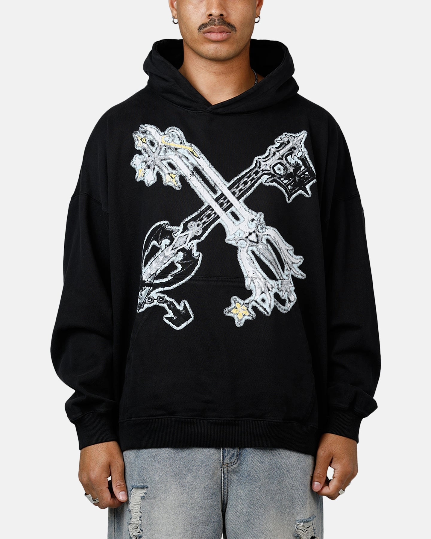 Goat Crew Disney Kingdom Hearts Roxas Premium Hoodie Black Refresh Windbreaker Style