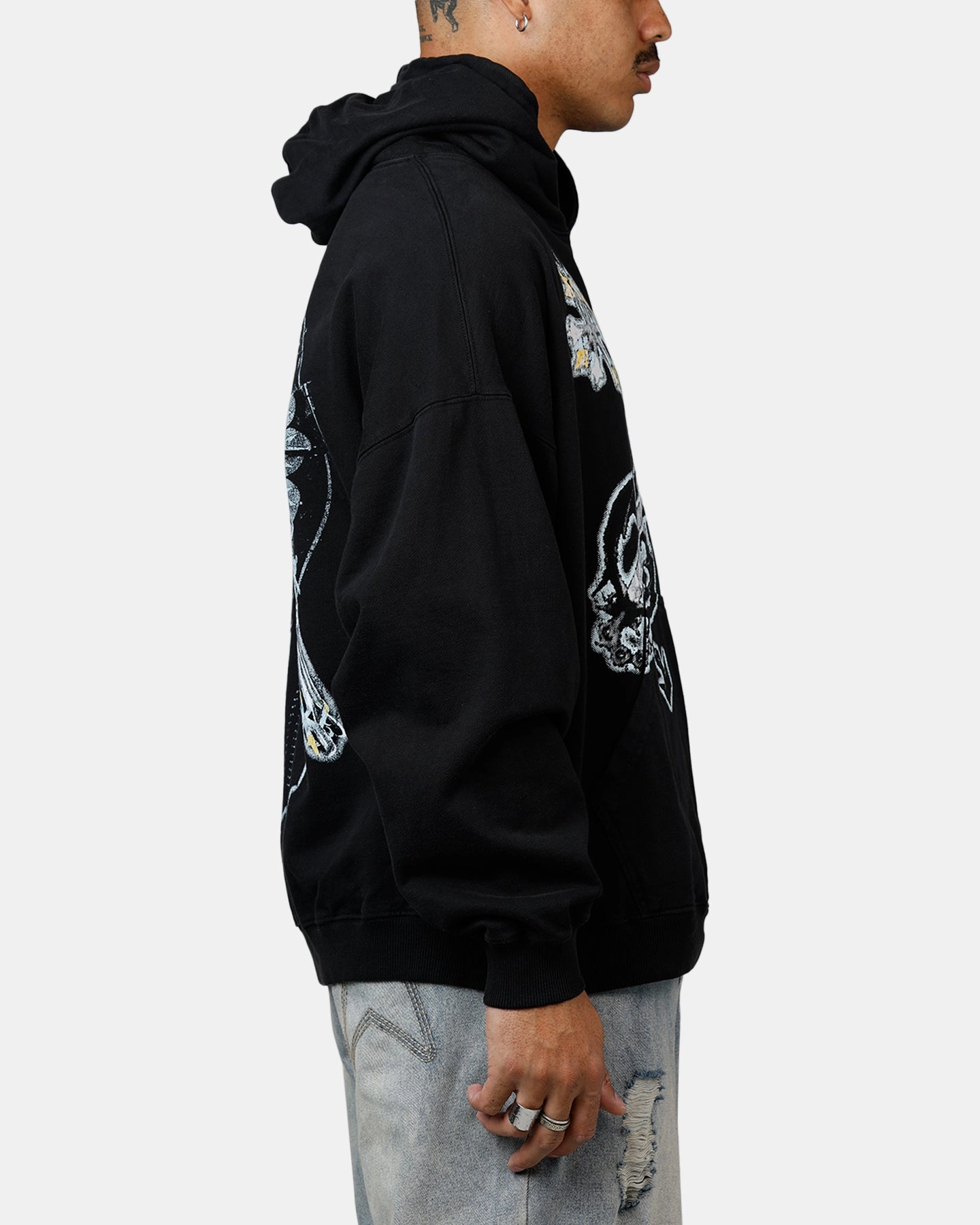 Goat Crew Disney Kingdom Hearts Roxas Premium Hoodie Black UV-protection Reinforced Elbows