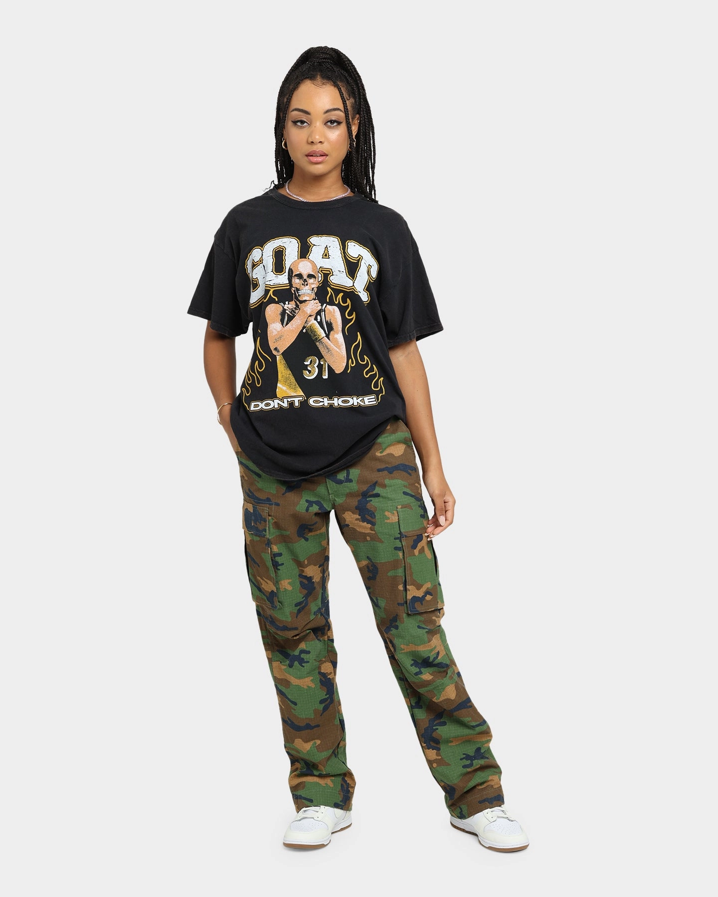 Goat Crew Don't Choke Vintage T-Shirt Black Wash Travel Style