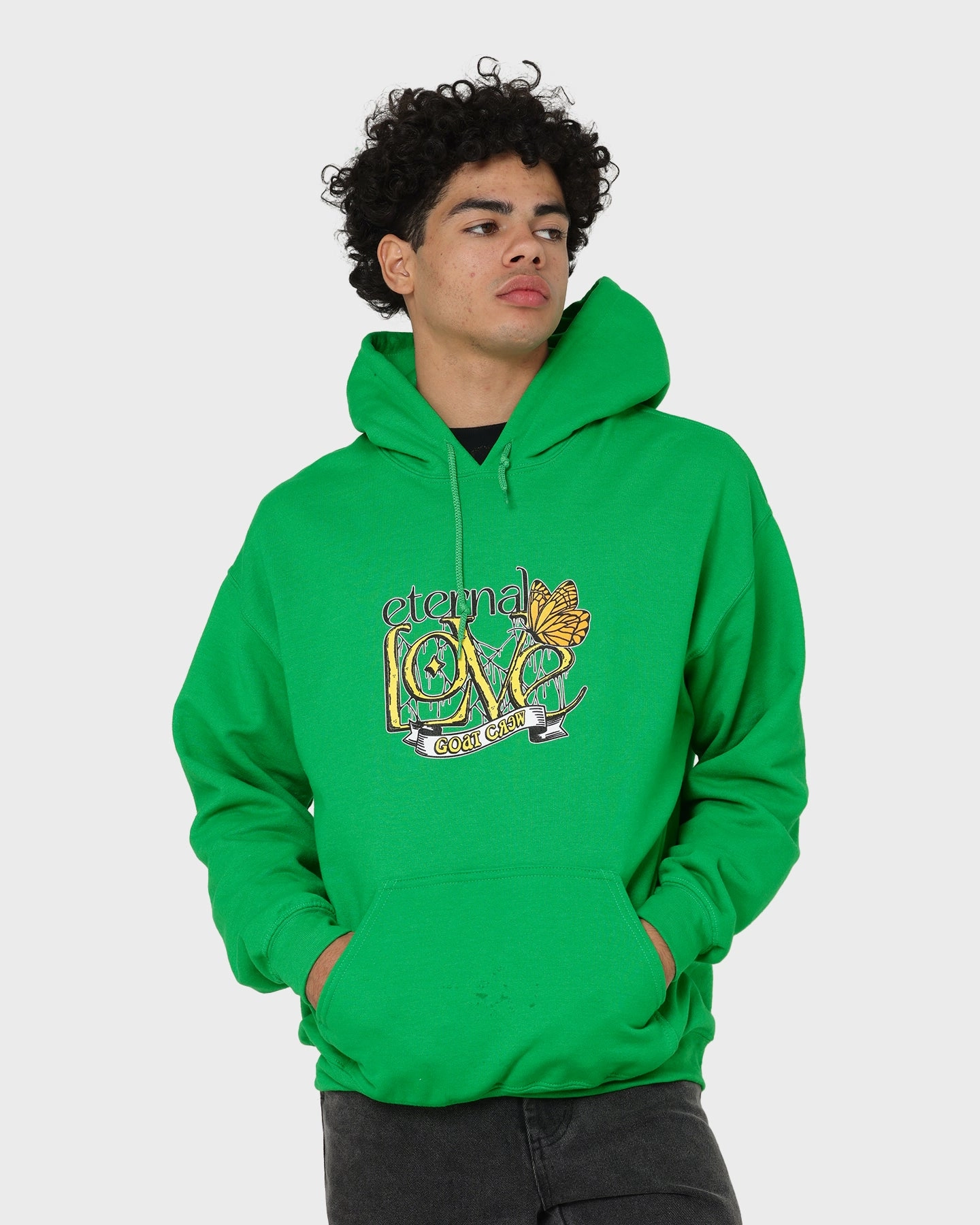 Themed wear Unlined Design Goat Crew Eternal Love Hoodie Green