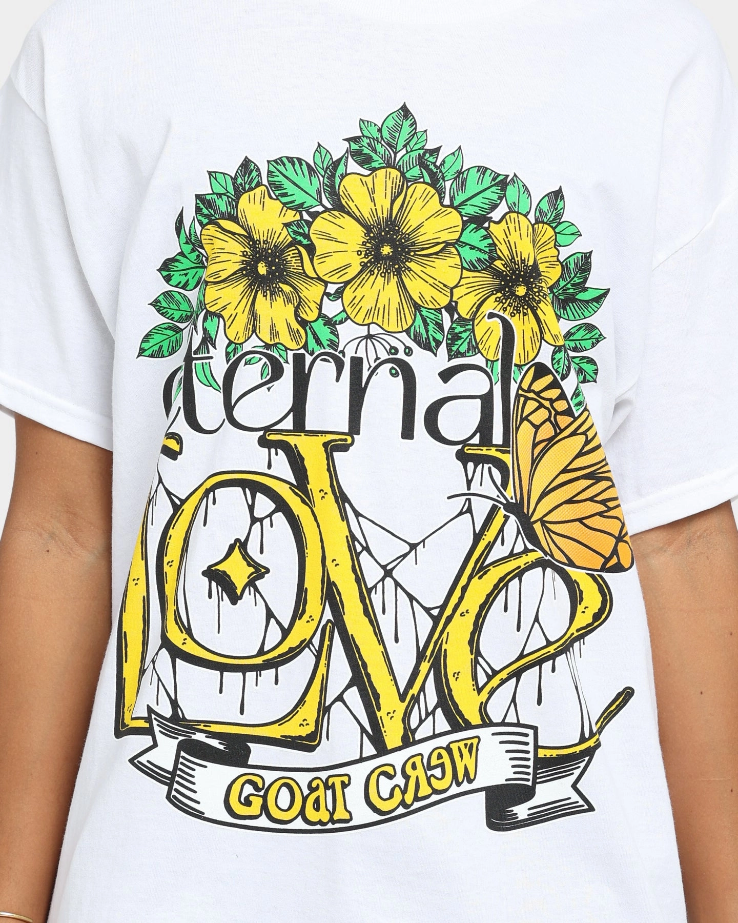 Goat Crew Eternal Love Vintage T-Shirt White Durable Style