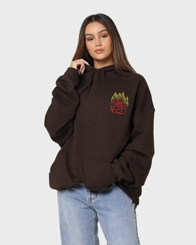 Goat Crew Fire Rose Hoodie Brown Martial-arts