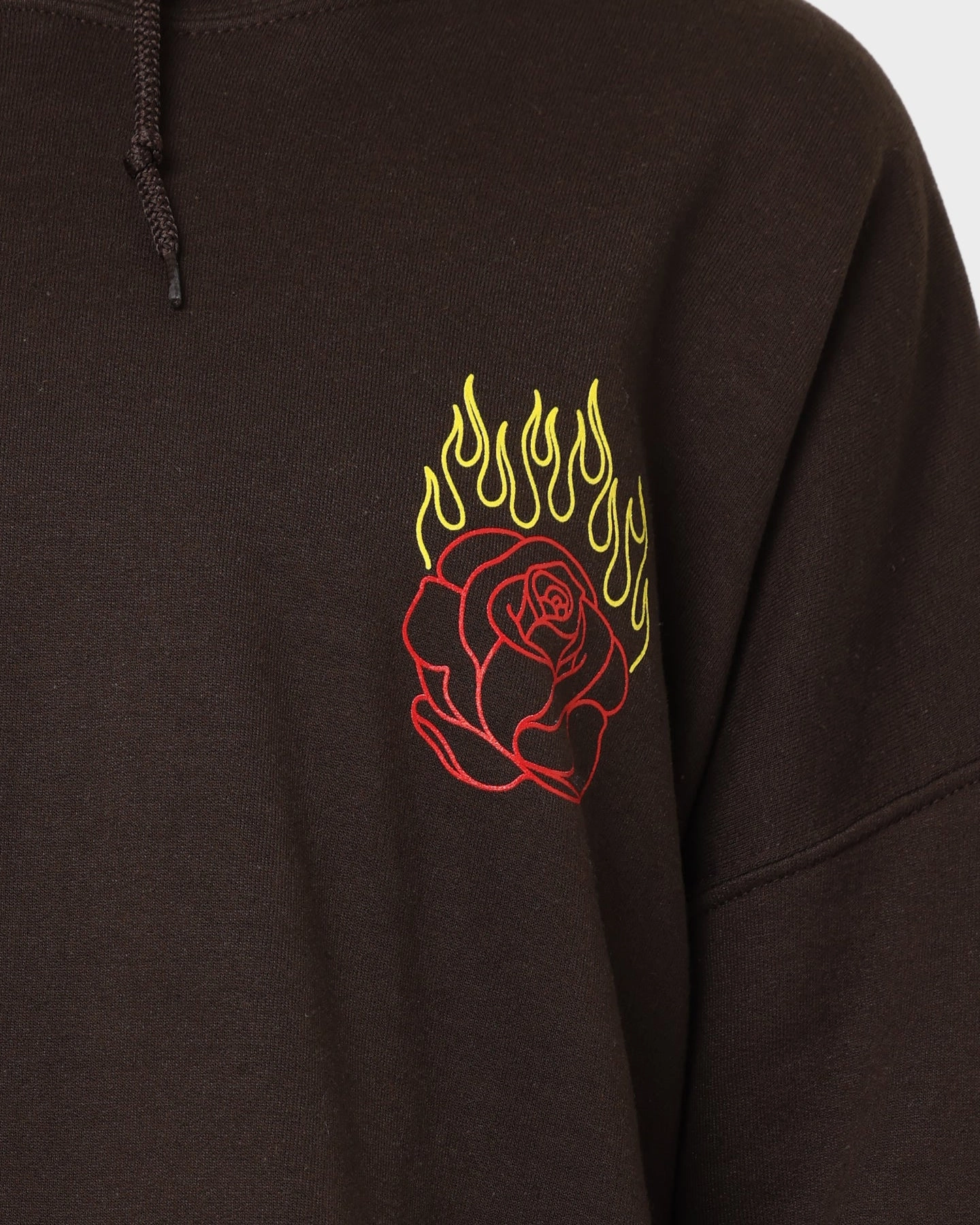 Sleek Outerwear Goat Crew Fire Rose Hoodie Brown