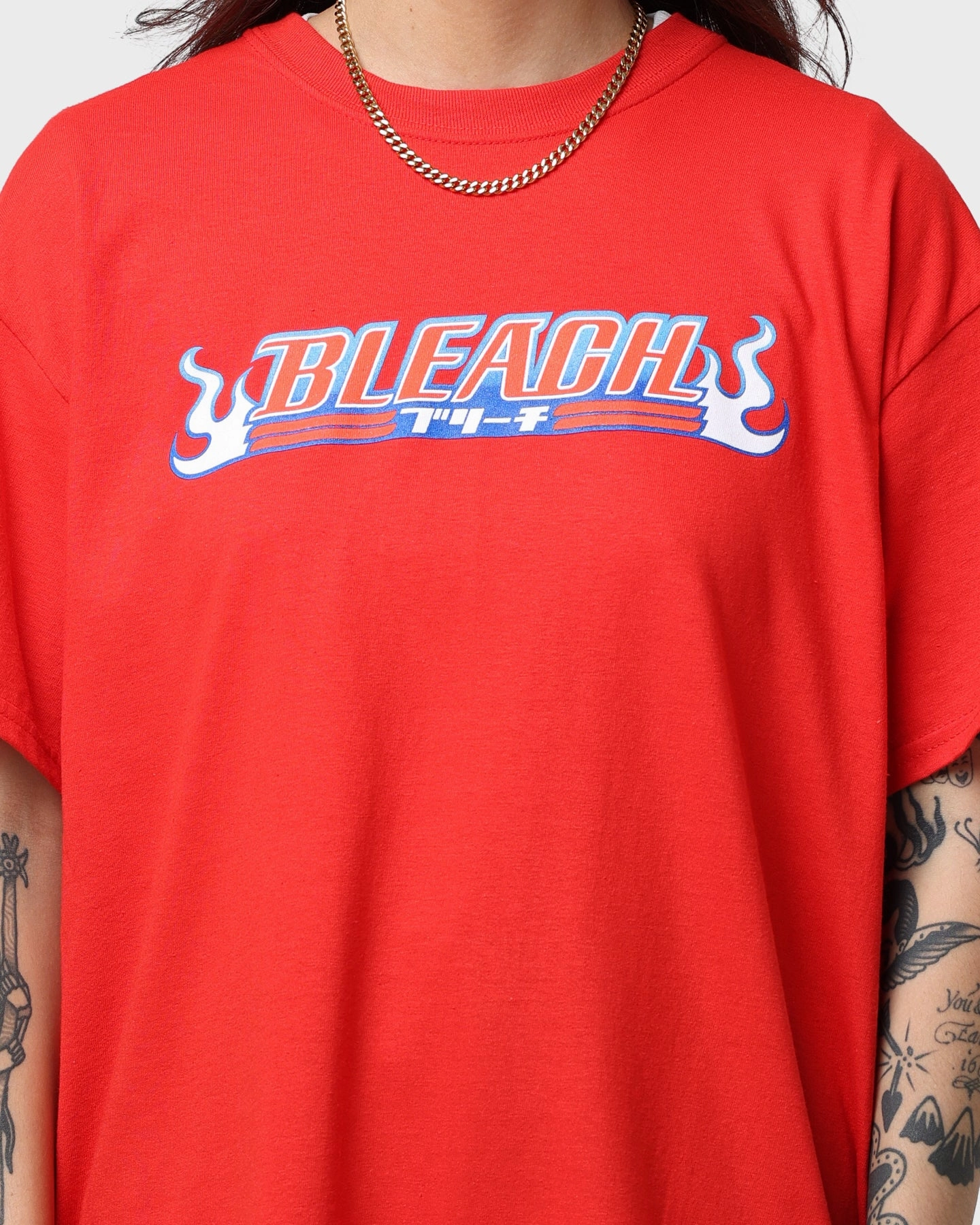 Goat Crew Goat Crew X Bleach Logo T-Shirt Red Low Environmental Impact Relaxed fit style