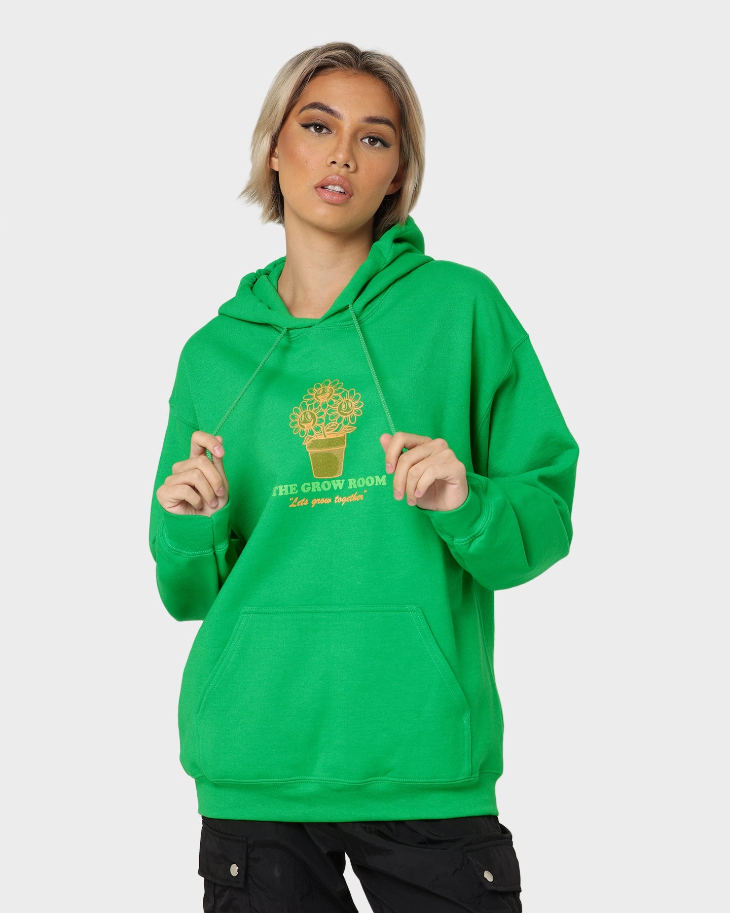 Raglan sleeves Prom Goat Crew Grow Room Hoodie Green
