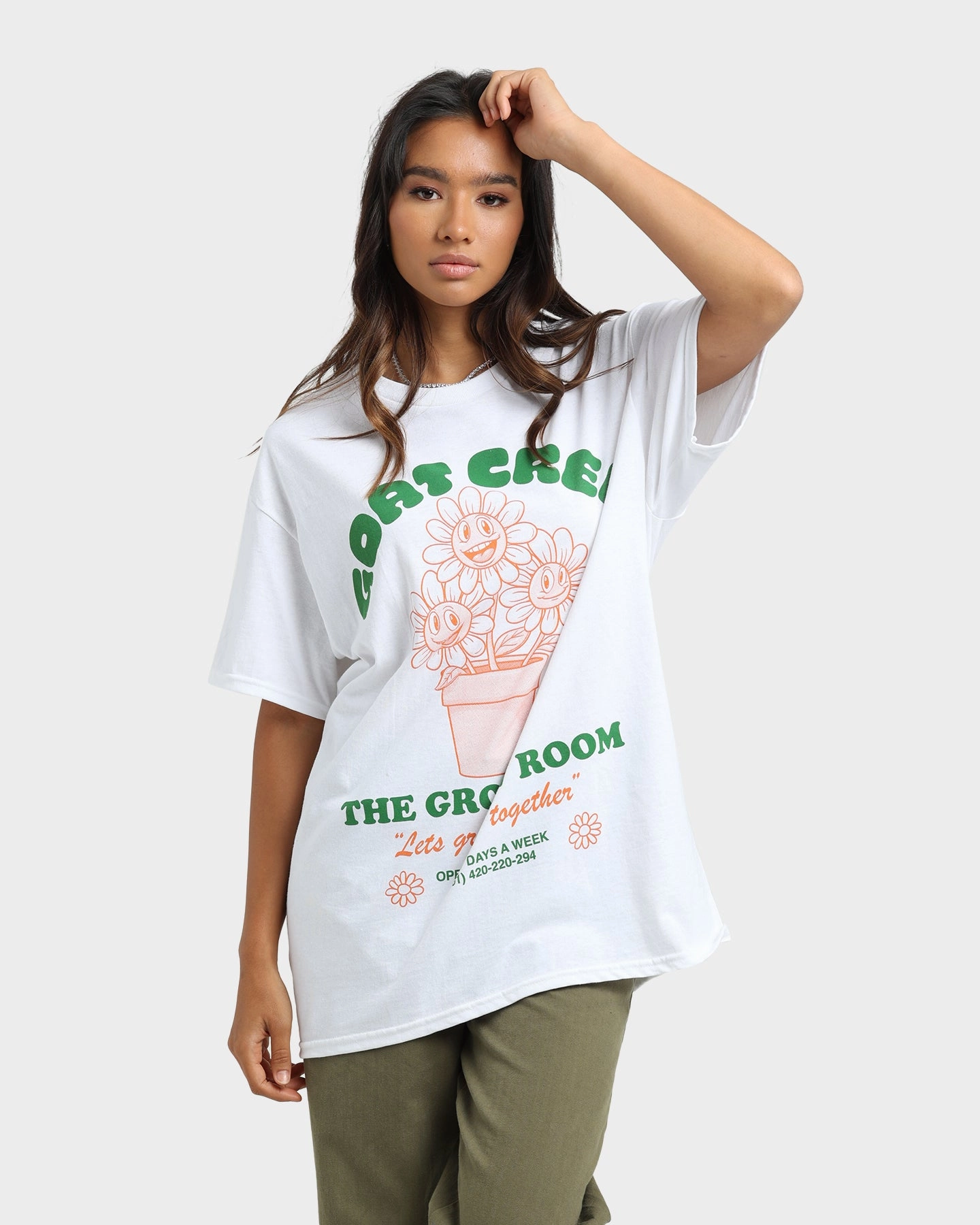 Essential Top harmonious Goat Crew Grow Room T-Shirt White