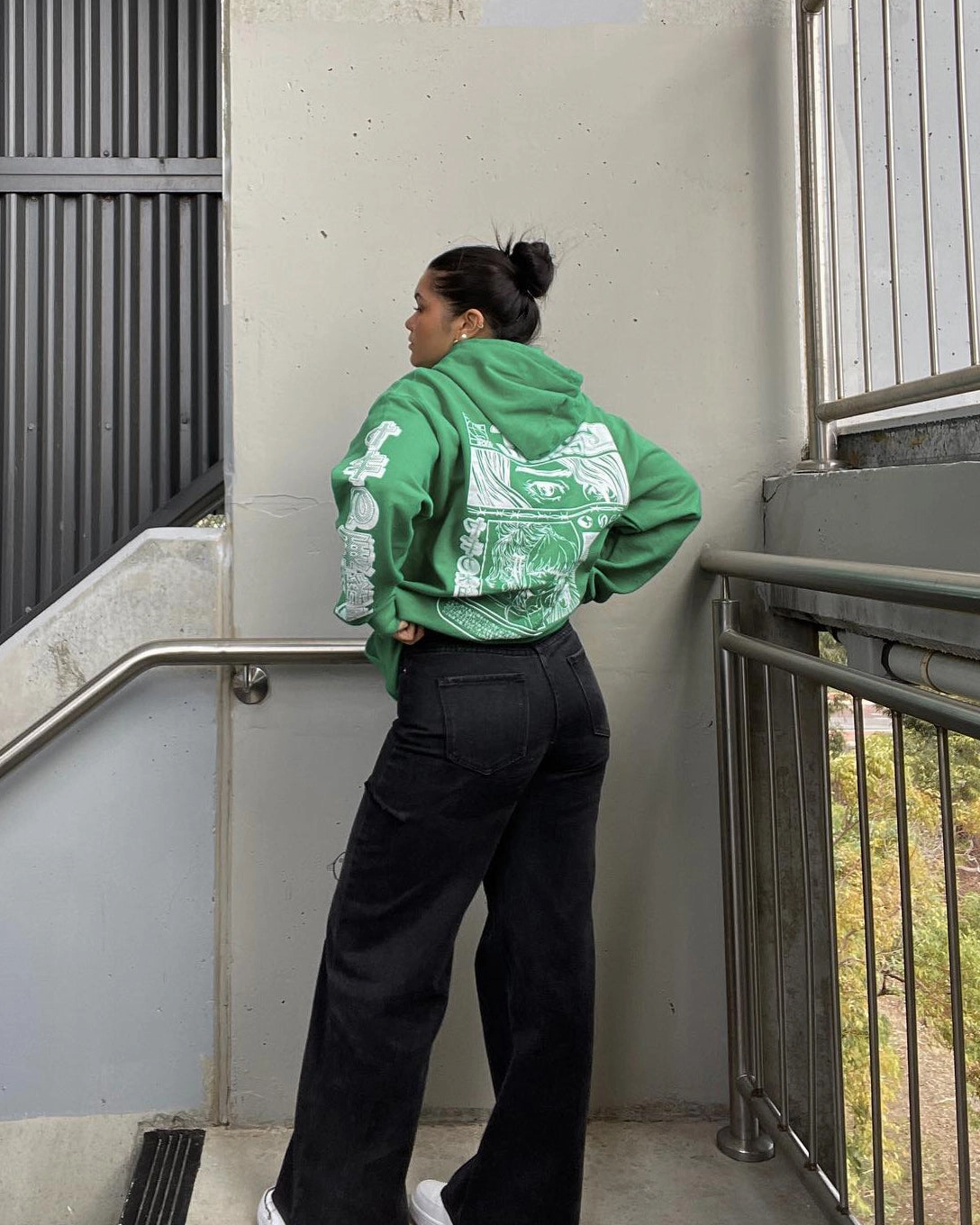 Goat Crew Harajuku Hoodie Green anniversary home - party