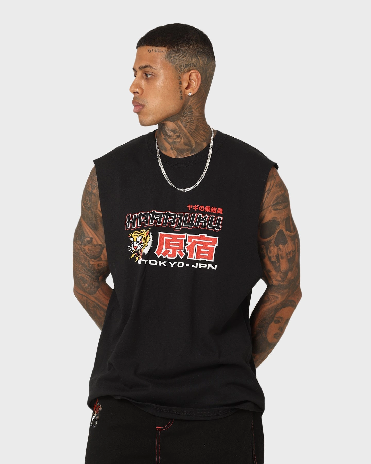 Goat Crew Harajuku Muscle T-Shirt Black Seasonal Outfit High Density Knit