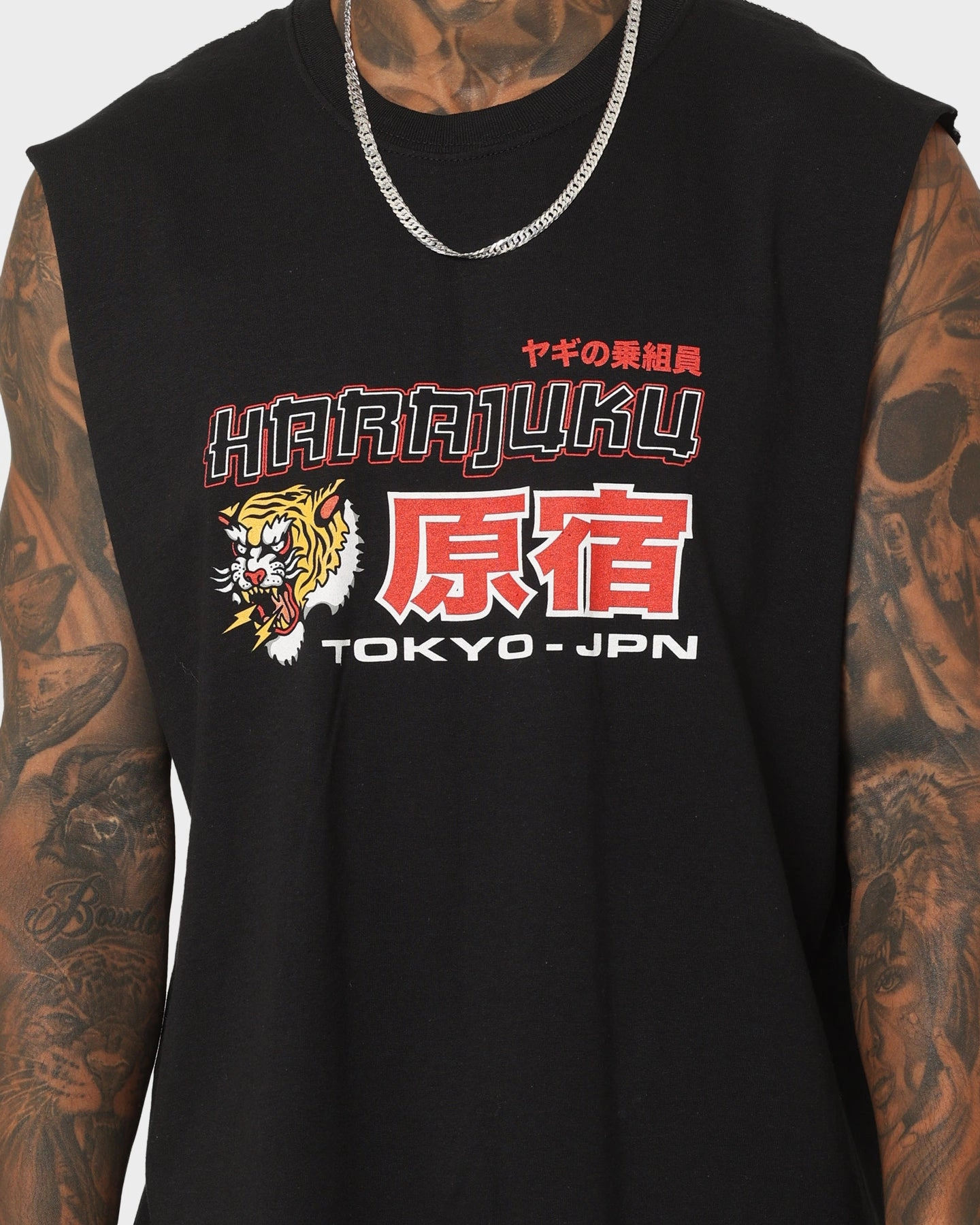 Goat Crew Harajuku Muscle T-Shirt Black Fun Style Outdoor Essentials